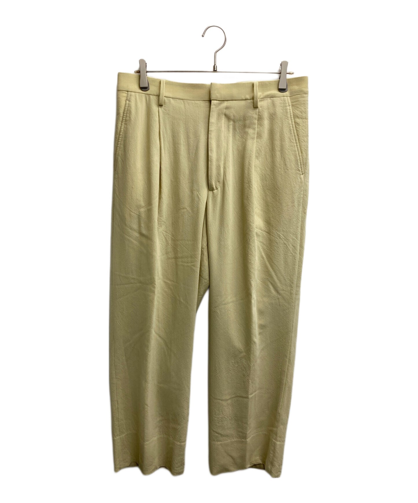 [Pre-owned] AURALEE HARD TWIST WOOL VIYELLA SLACKS A23SP03WV