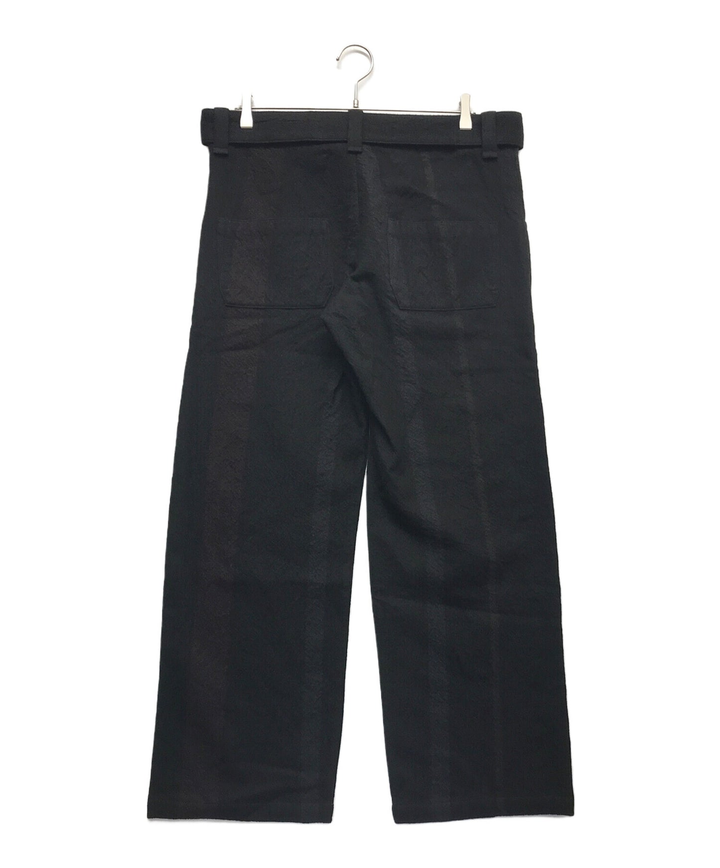 [Pre-owned] Yohji Yamamoto FEMME Wool Gacha Belt Striped Pants Wool Pants Pants Bottoms FB-P26-532