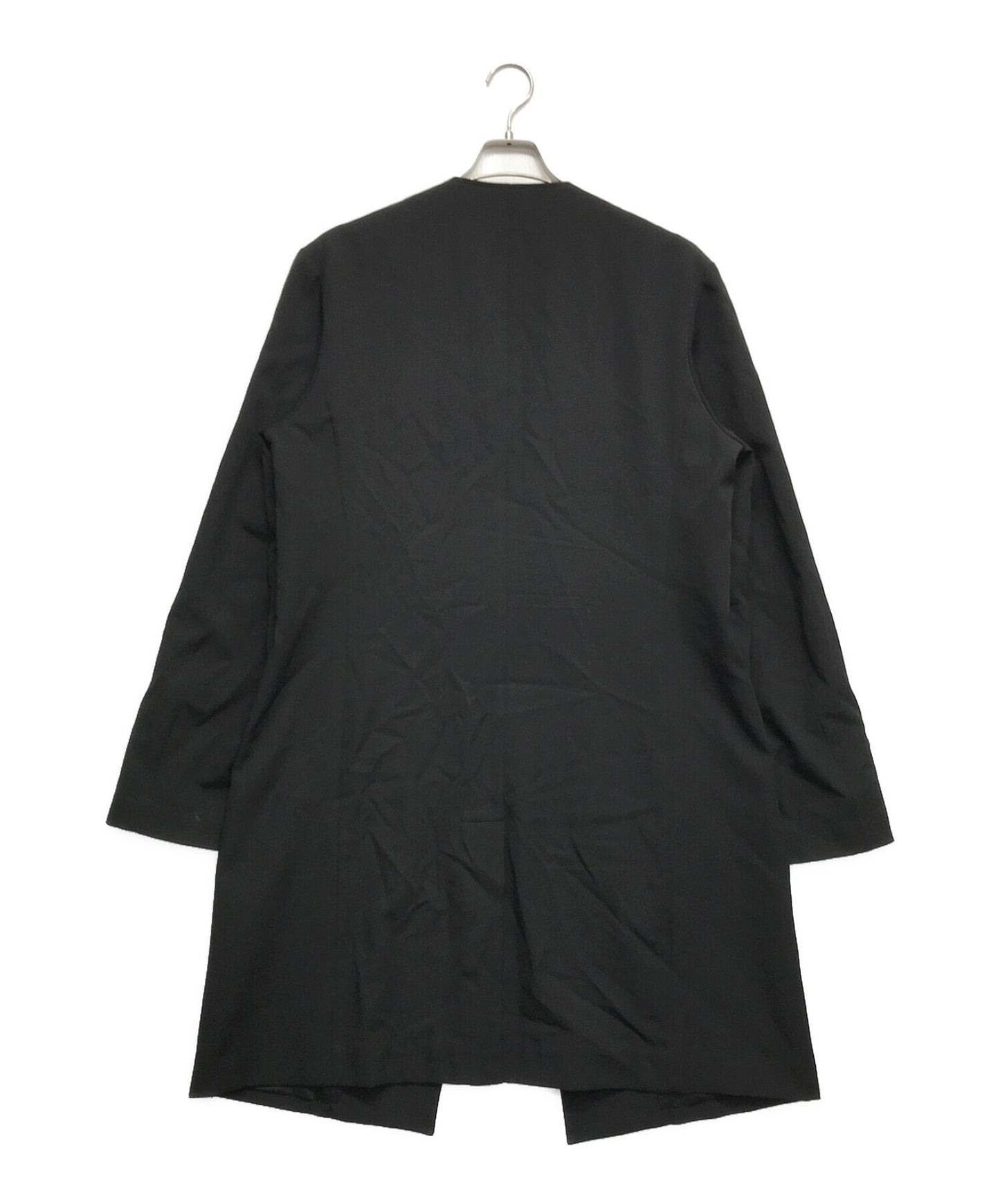 [Pre-owned] Yohji Yamamoto pour homme Wrinkled Gabba Collarless Long Jacket Jacket HZ-J05-100