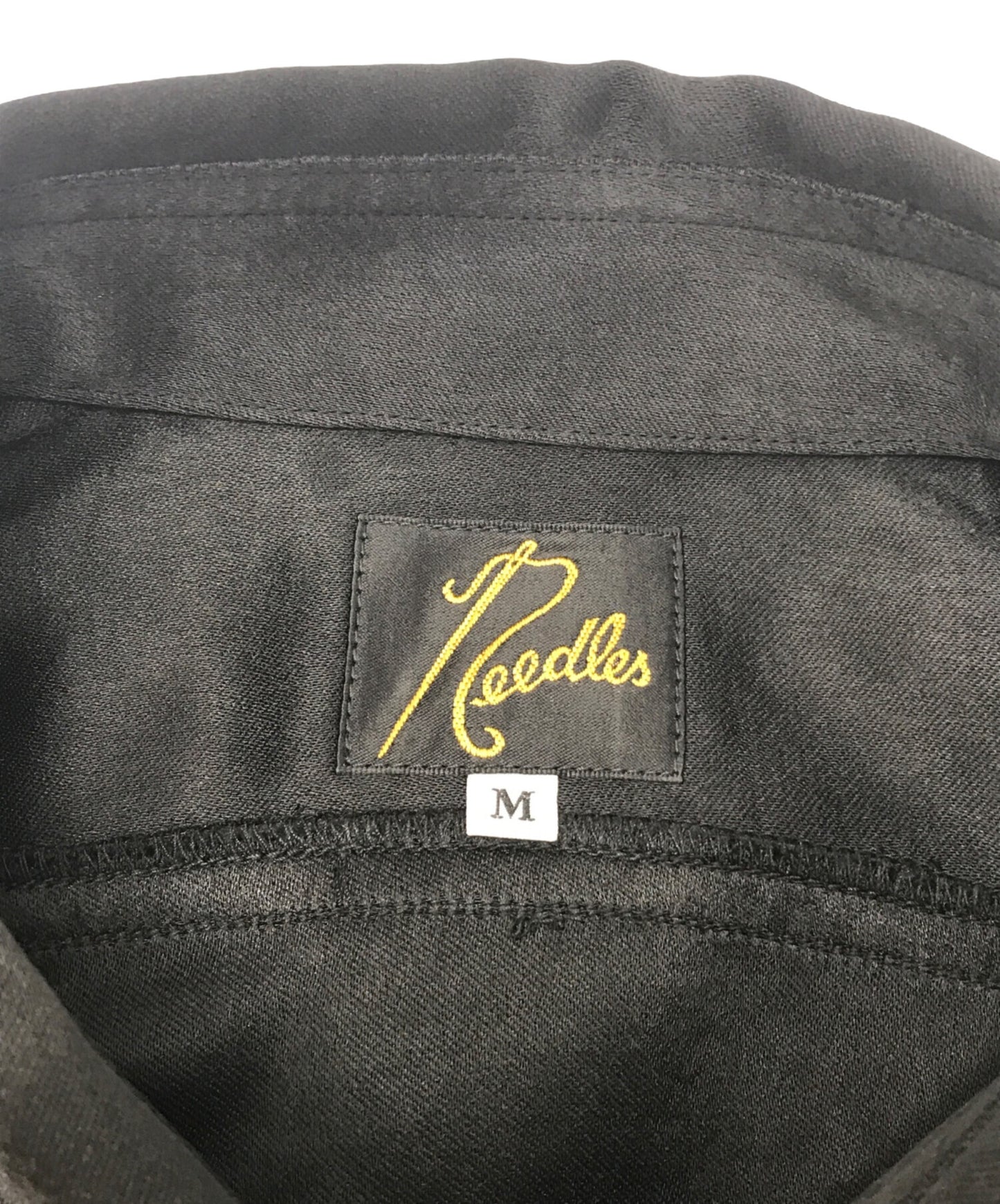 [Pre-owned] Needles S/S Work Shirt Poly Sateen Work Shirt Poly Satin Shirt Short Sleeve Shirt OT1660