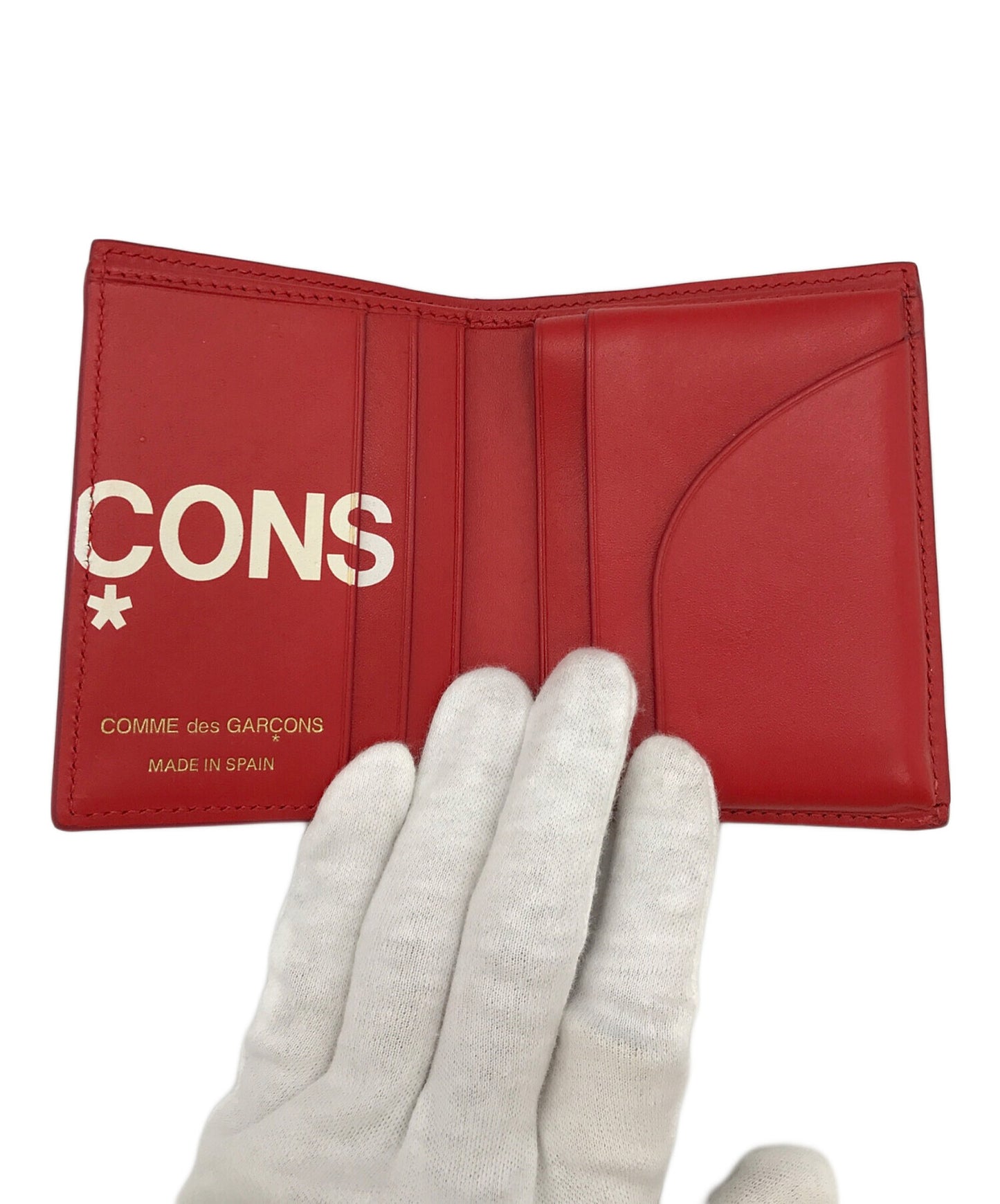 [Pre-owned] COMME des GARCONS Huge-Logo Foldable Card Case Card Case Wallet