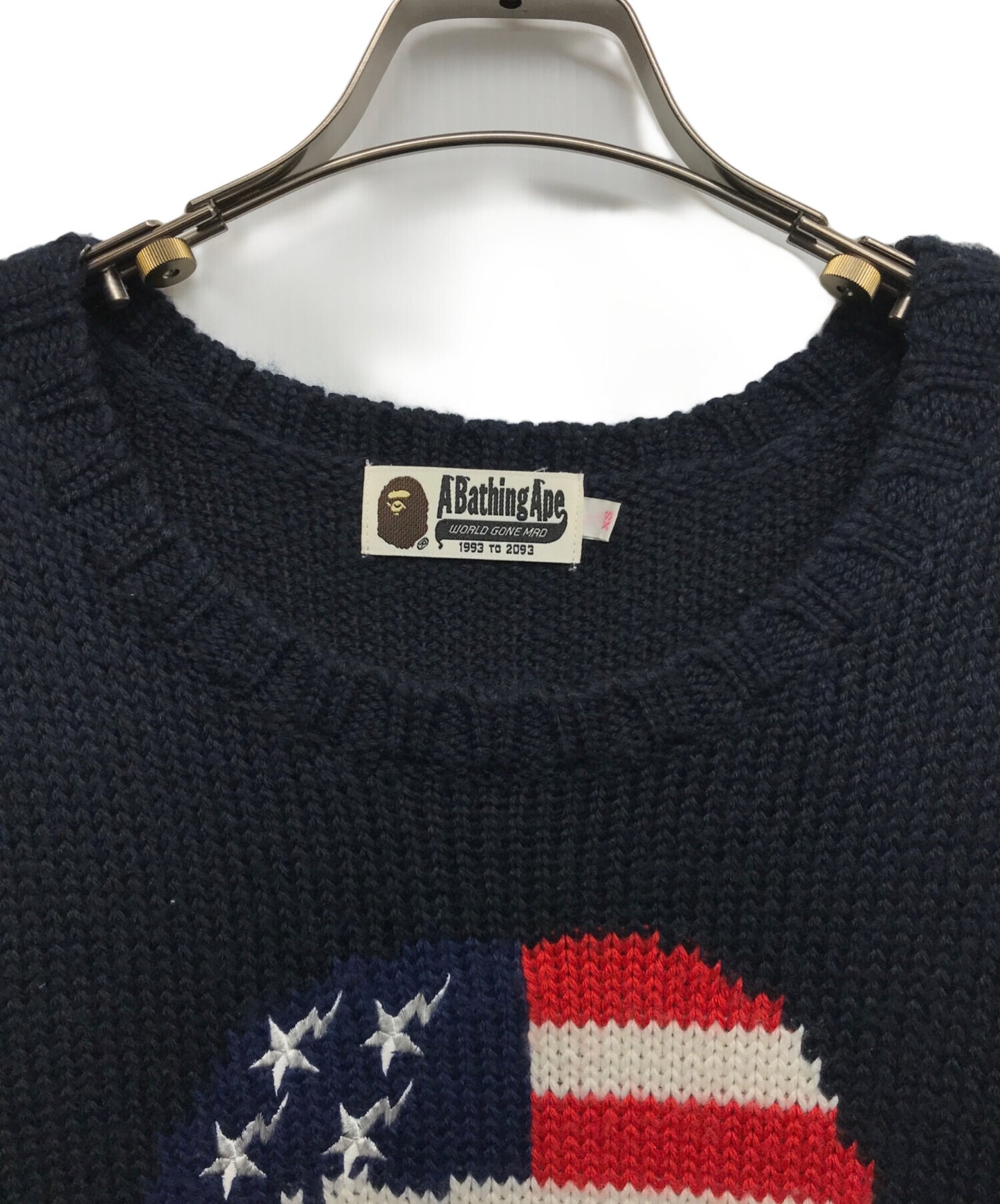 [Pre-owned] A BATHING APE Stars and stripes knit 001kn0702014x