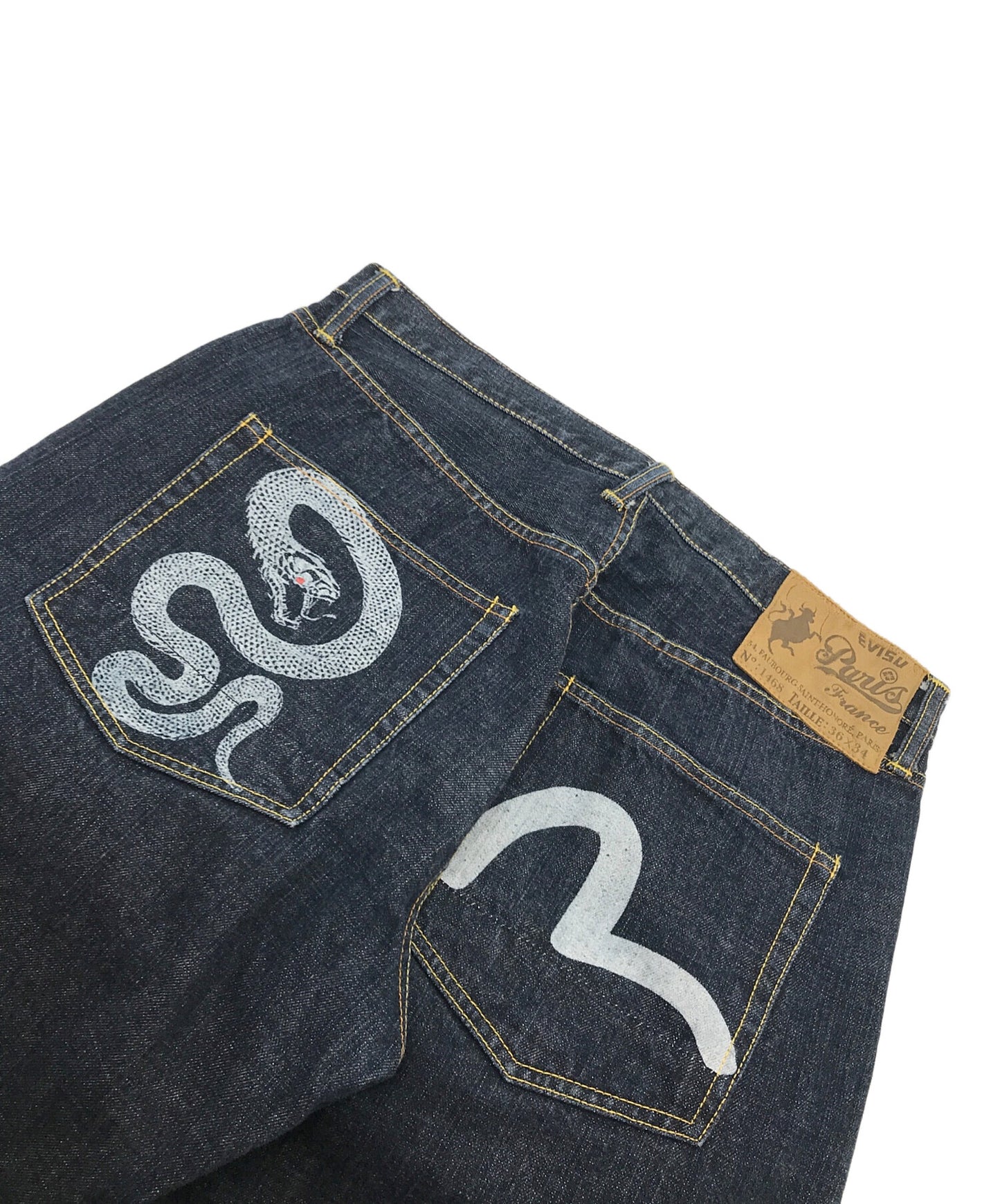 [Pre-owned] EVISU Seagull Snake selvedge denim pants denim pants denim pants 1468
