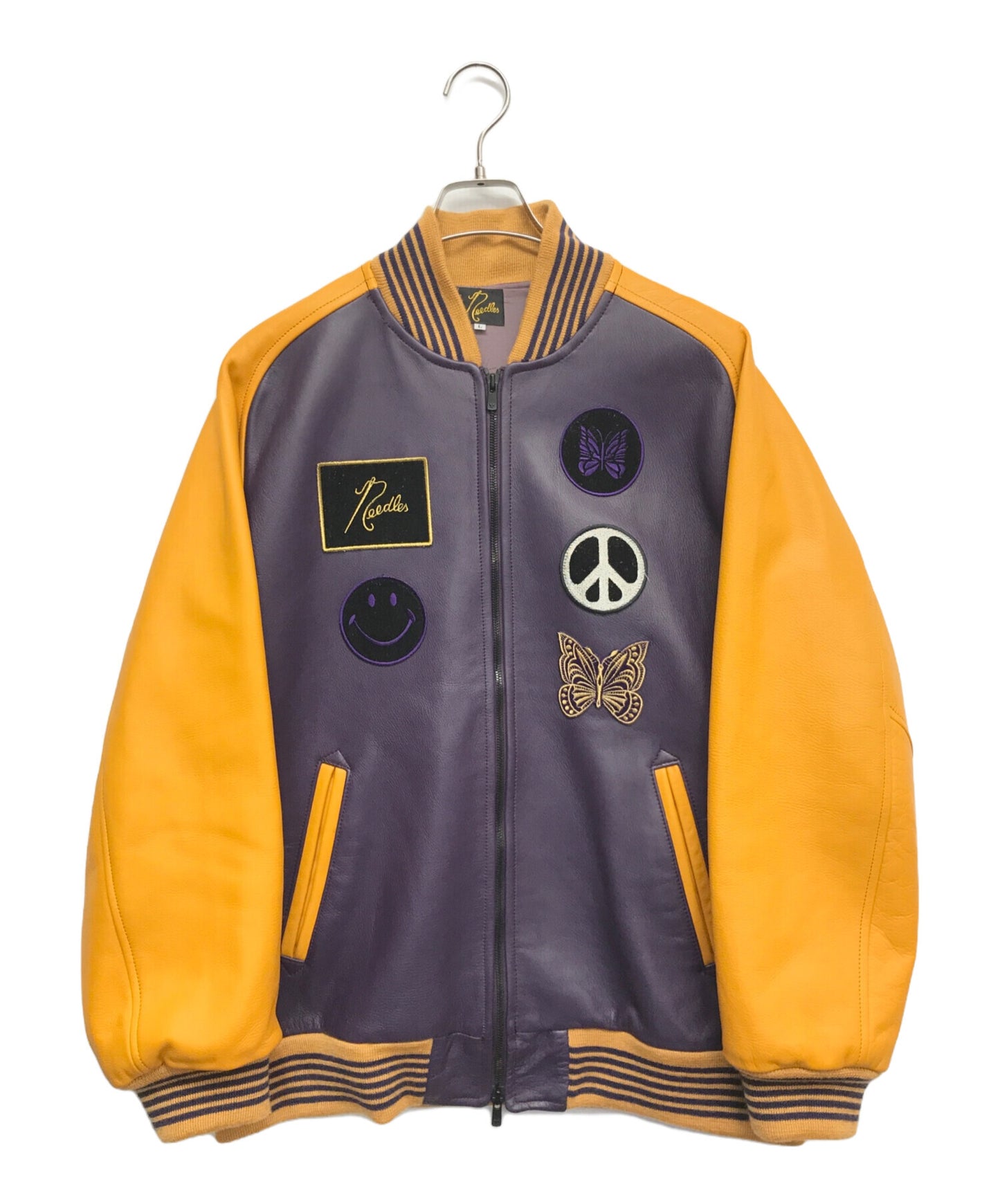 [Pre-owned] Needles Leather Award Jacket Leather Jacket Varsity Jacket LQ094