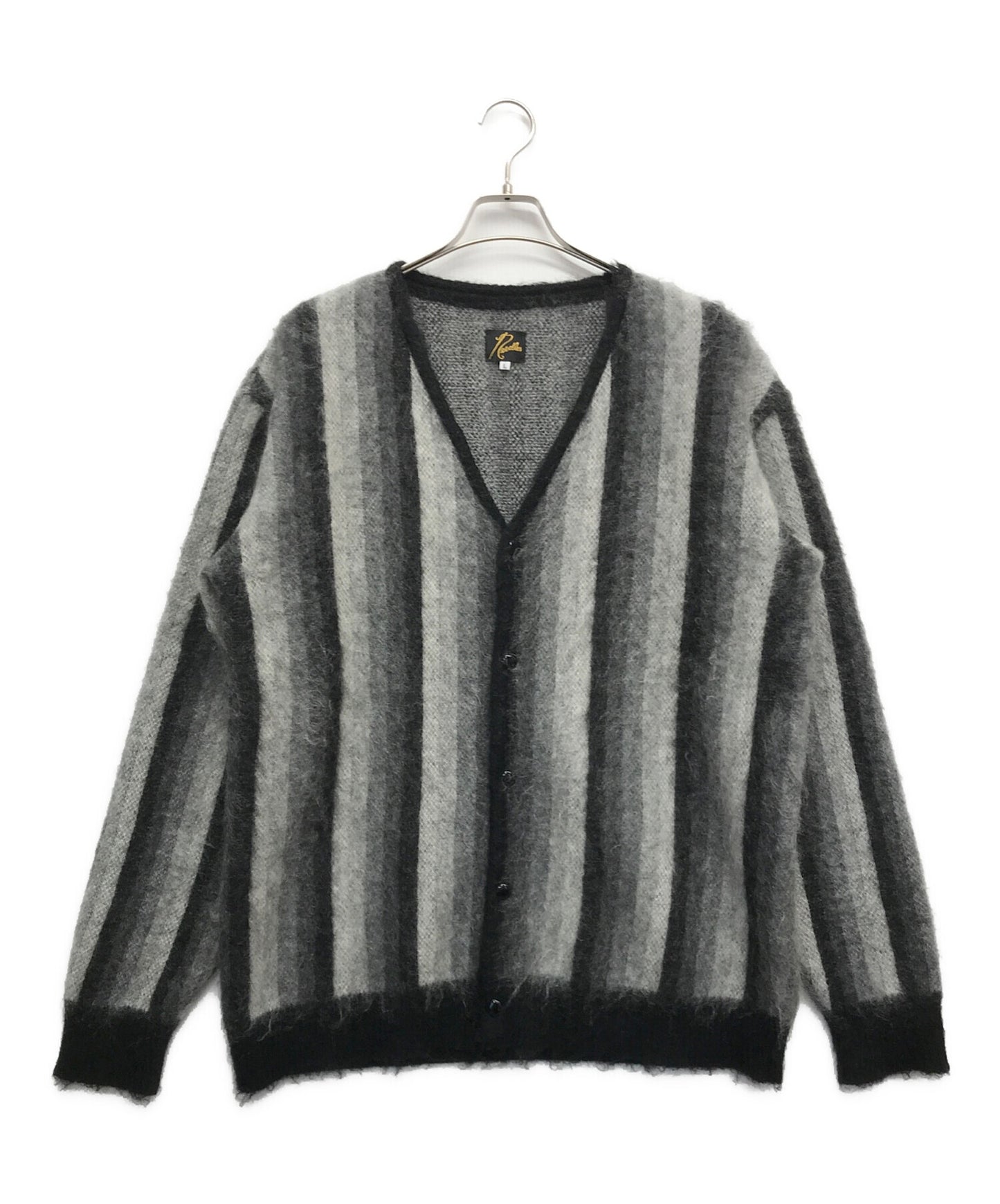 [Pre-owned] Needles Special order mohair striped cardigan knit J0340