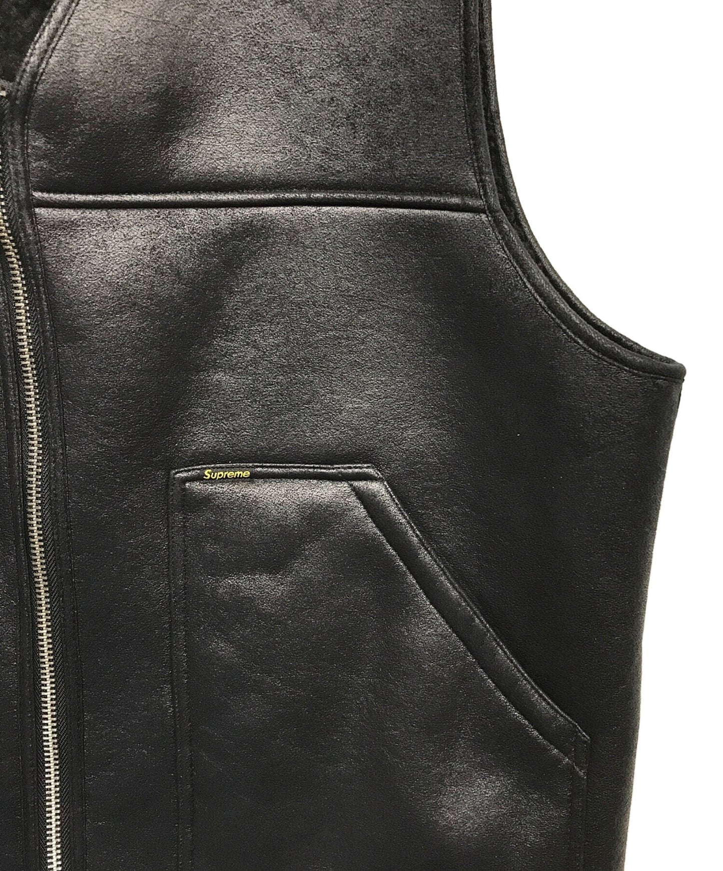 [Pre-owned] SUPREME REVERSIBLE FAUX SHEARLING WORK VEST Vest