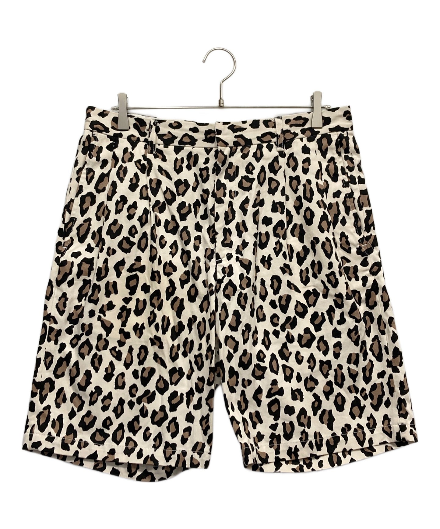 [Pre-owned] WACKO MARIA LEOPARD DOUBLE PLEATED SHORT TROUSERS half pants pants pants WM-PT-13