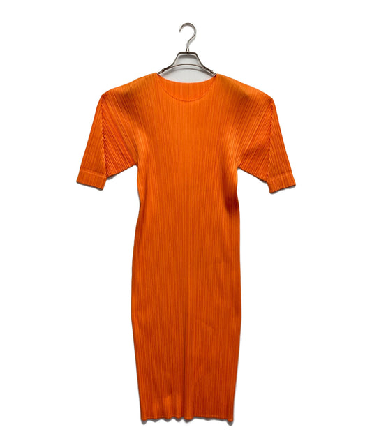 [Pre-owned] PLEATS PLEASE Pleated Short Sleeve Dress Short Sleeve Dress Dress Long Dress PP43JH116/3