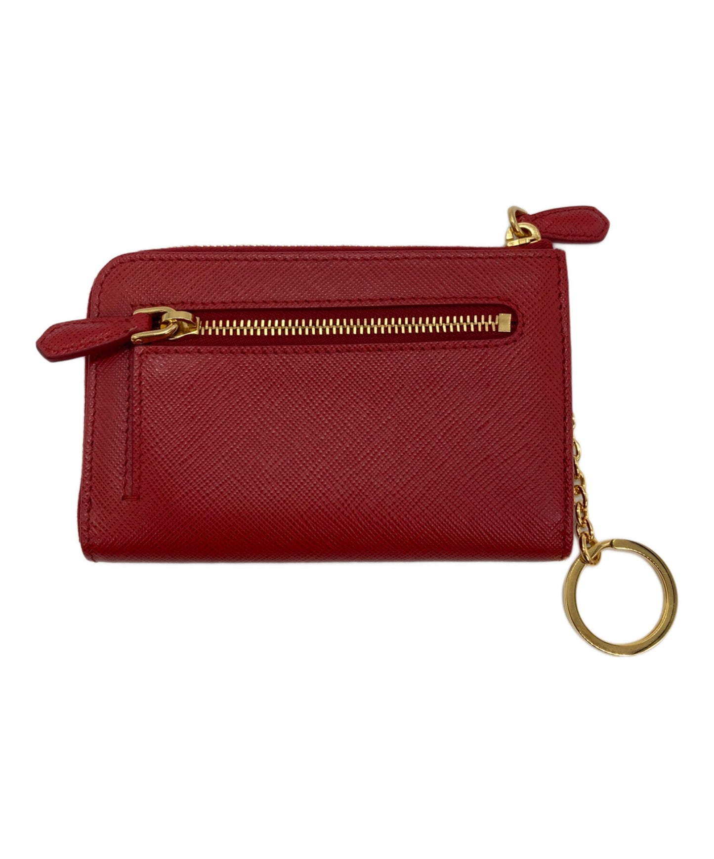 [Pre-owned] PRADA SAFFIANO METAL Key Pouch Wallet Coin Purse 1PP122