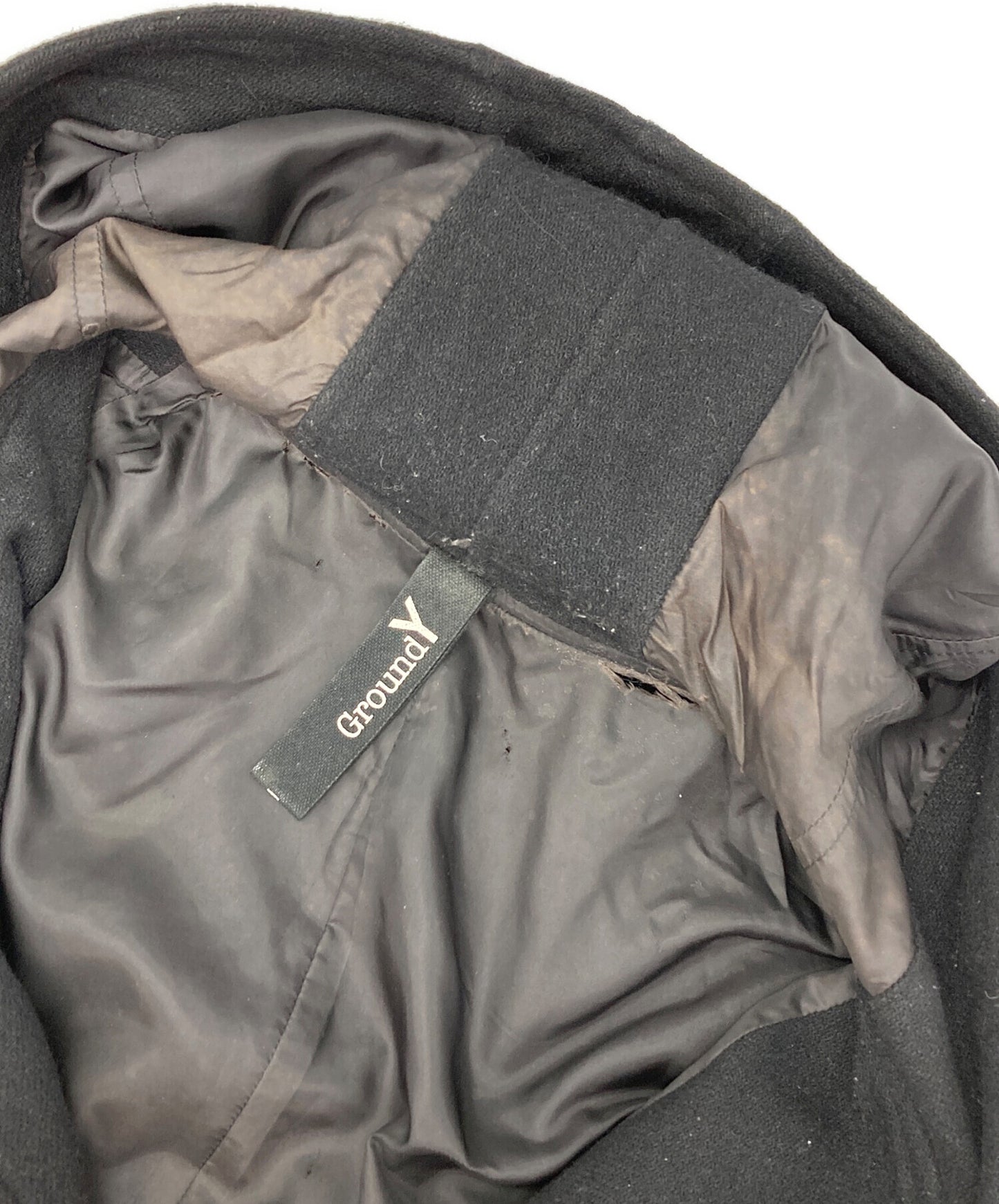 [Pre-owned] GROUND Y Lamb Wool Coat Wool Coat Long Coat Coat GV-C03-103