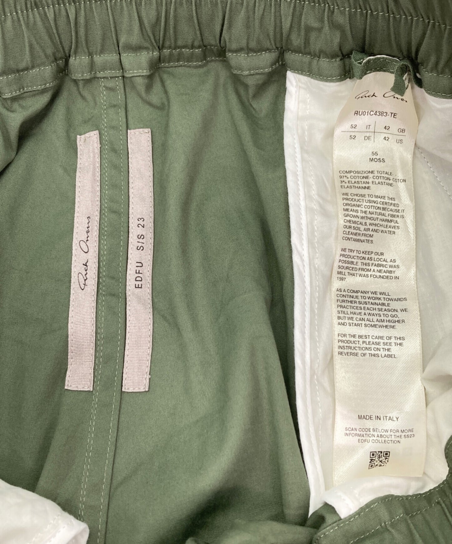 [Pre-owned] RICK OWENS BASKET SWINGERS SHORTS Basket Swinger Shorts Half Pants Pants RU01C4383-TE