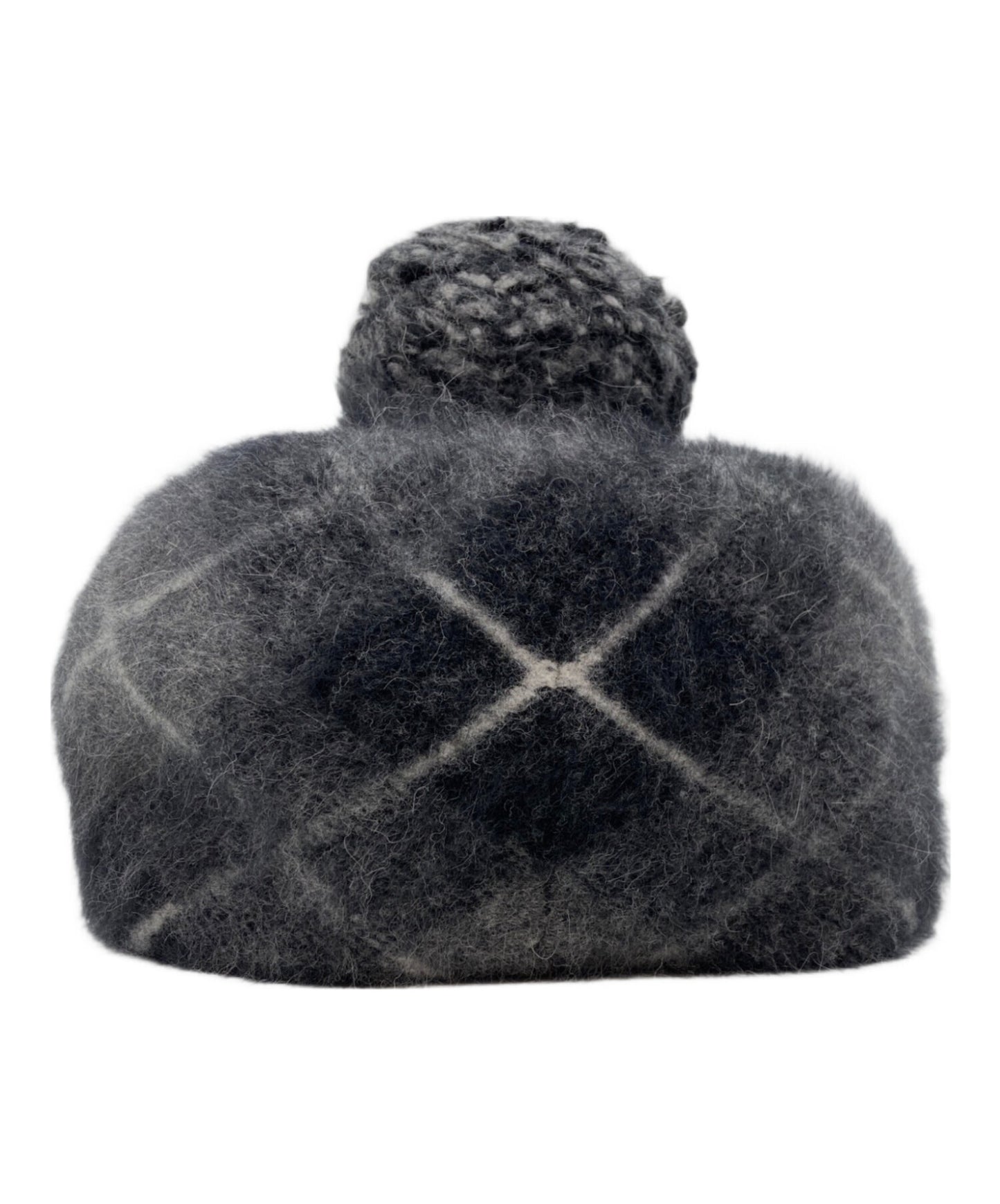 [Pre-owned] Vivienne Westwood Angora Wool Checkered Knit Beret, Checkered Knit Beret, Knit Beret, Beret, Hat, Knit Hat