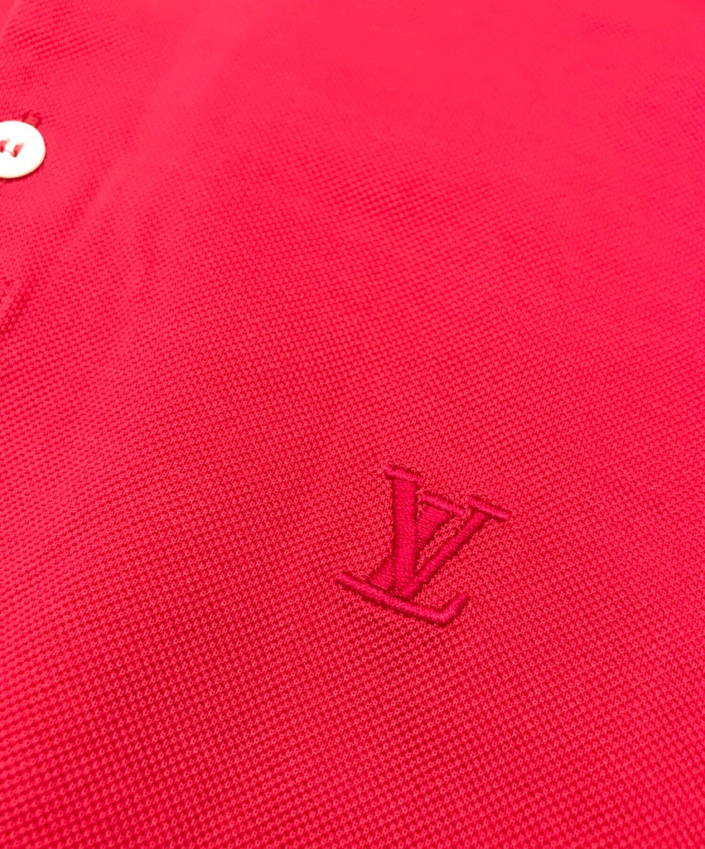 [Pre-owned] LOUIS VUITTON Monogram embroidered polo shirt / dress / pullover / short sleeve shirt / half button RM142Q H1JR32JEA