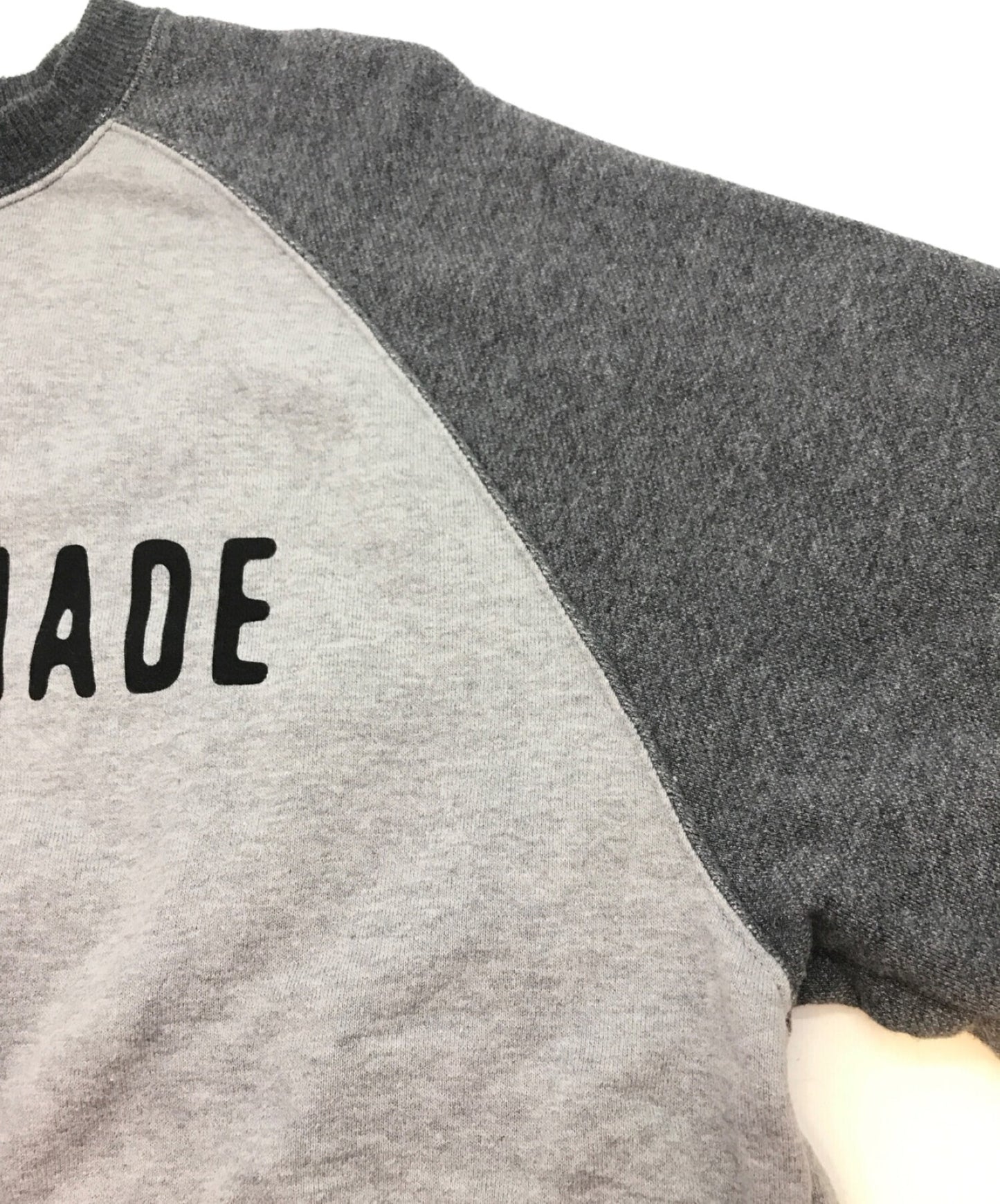 [Pre-owned] HUMAN MADE RAGLAN SWEATSHIRT Logo Sweatshirt, Cut-out, Lined