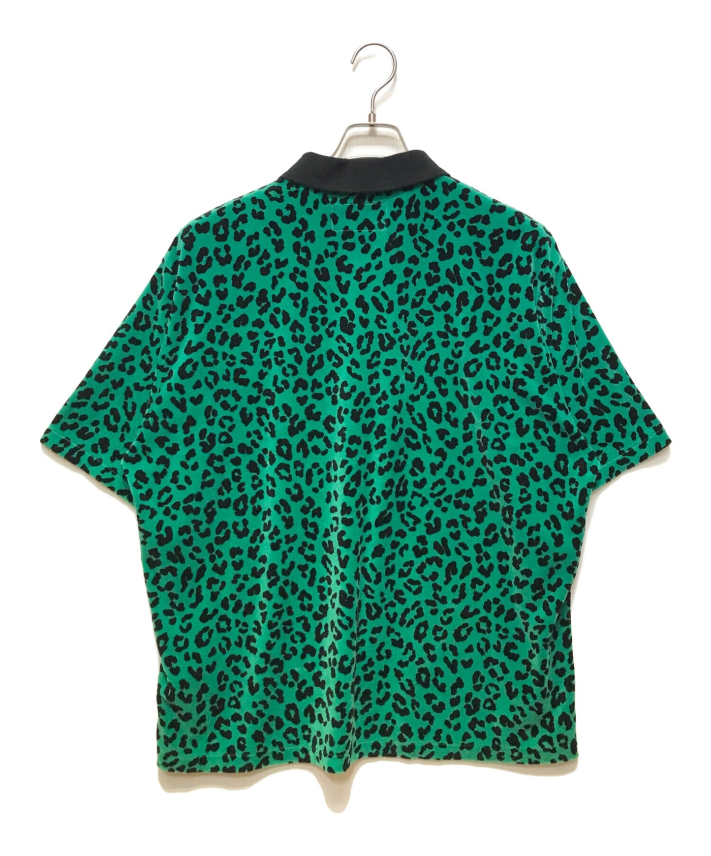 [Pre-owned] WACKO MARIA Blended velour leopard polo shirt