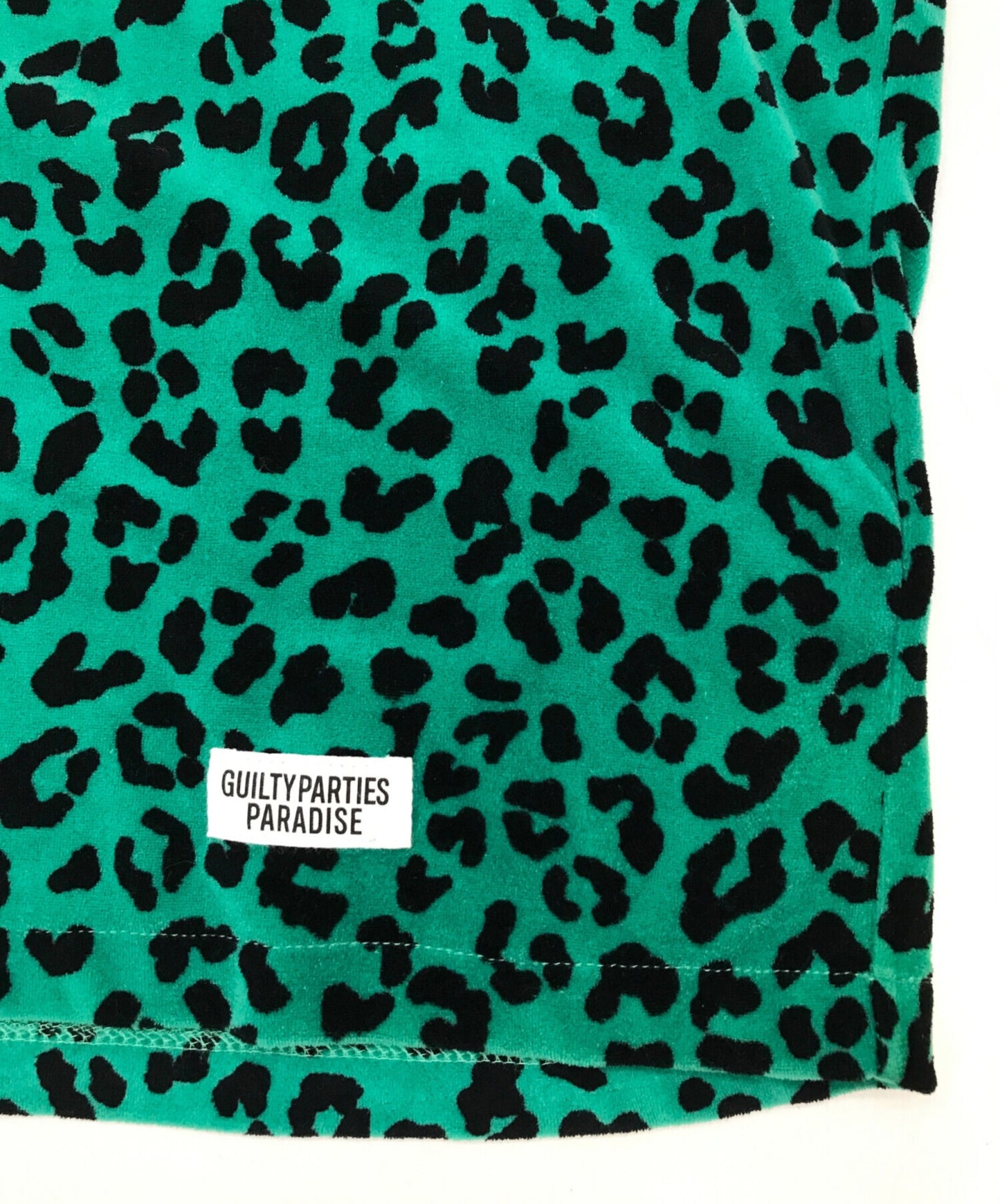 [Pre-owned] WACKO MARIA Blended velour leopard polo shirt