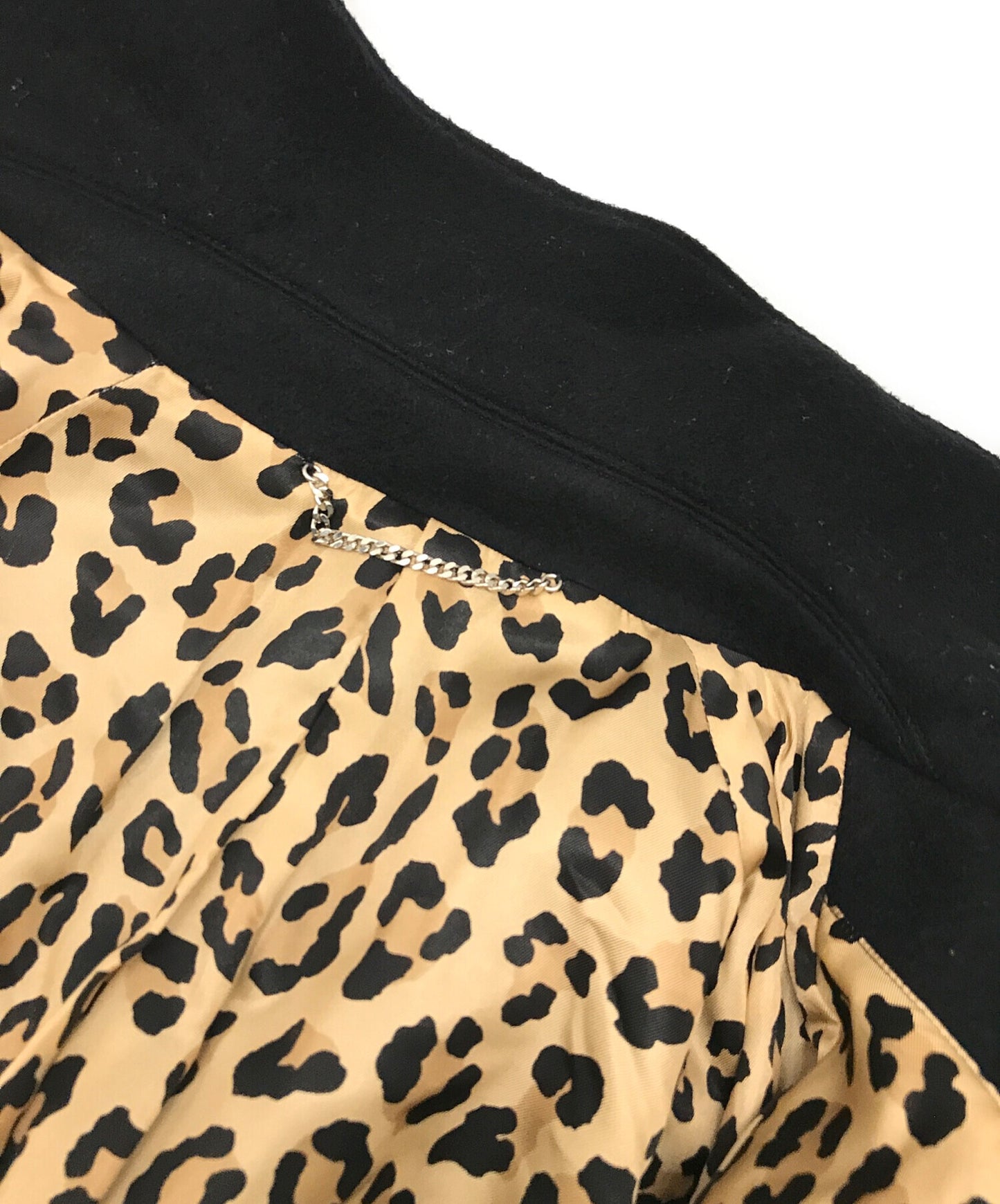 [Pre-owned] WACKO MARIA Leopard Lined Ball Collar Coat