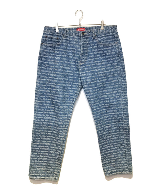 [Pre-owned] SUPREME Multi-type Jacquard Regular Denim Pants