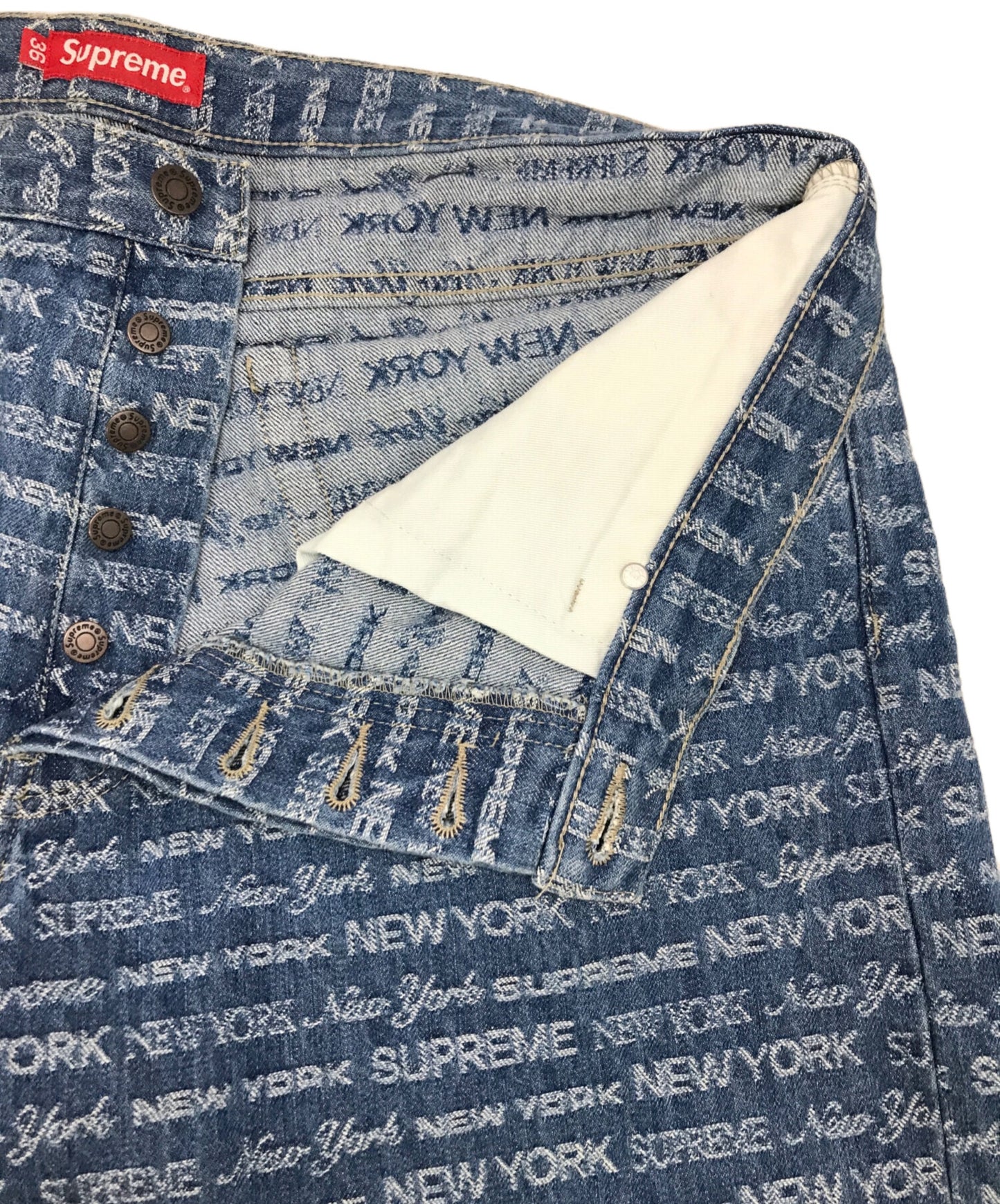 [Pre-owned] SUPREME Multi-type Jacquard Regular Denim Pants