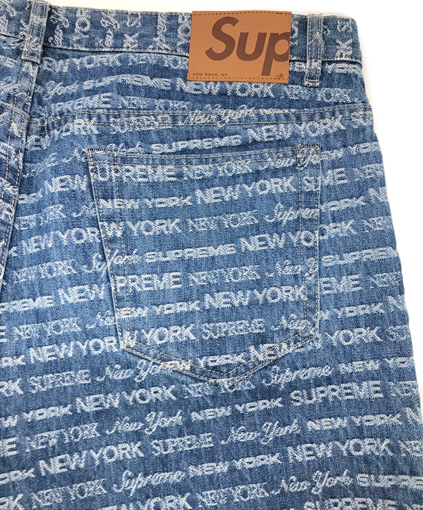 [Pre-owned] SUPREME Multi-type Jacquard Regular Denim Pants