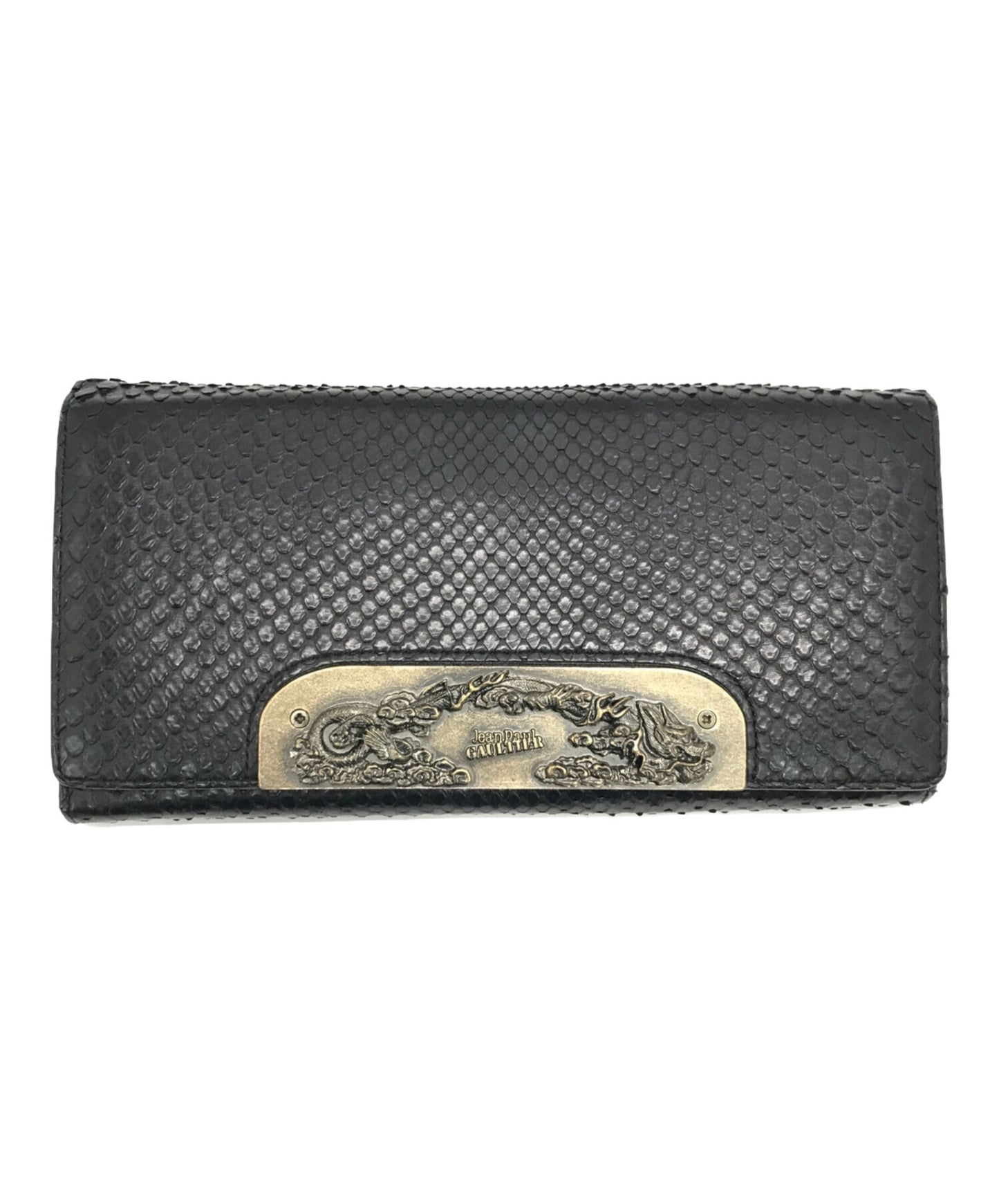 [Pre-owned] Jean Paul GAULTIER Dragon Plate Python Long Wallet