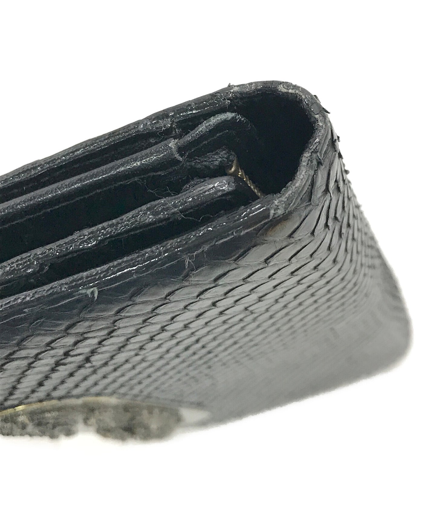 [Pre-owned] Jean Paul GAULTIER Dragon Plate Python Long Wallet