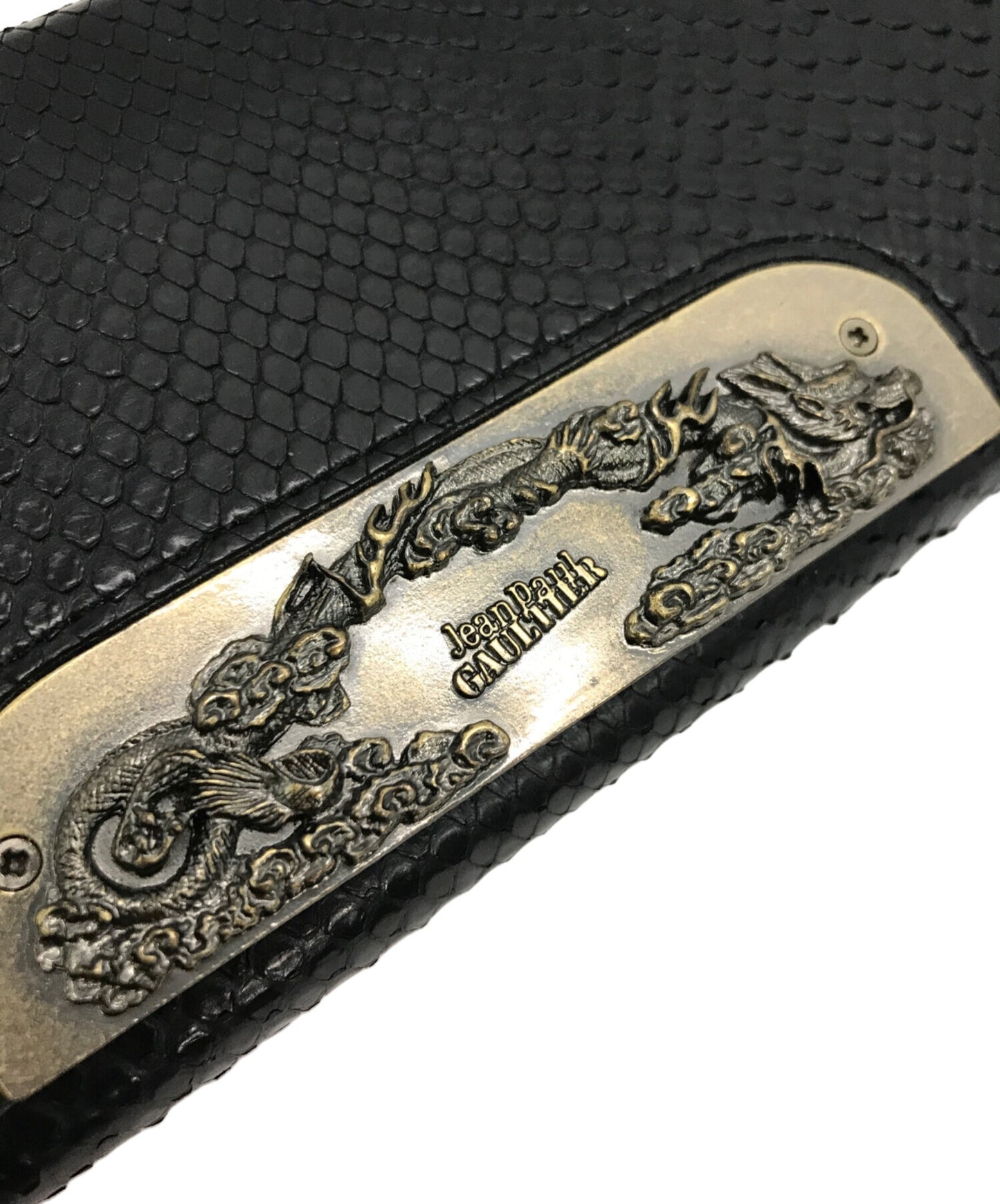 [Pre-owned] Jean Paul GAULTIER Dragon Plate Python Long Wallet