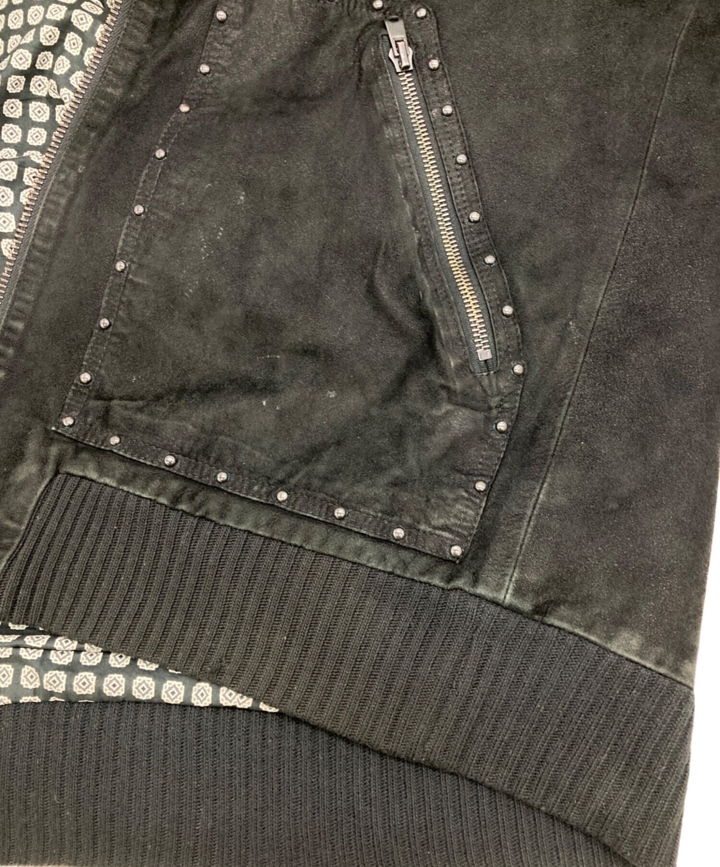 [Pre-owned] NUMBER (N)INE Studded Suede Jacket