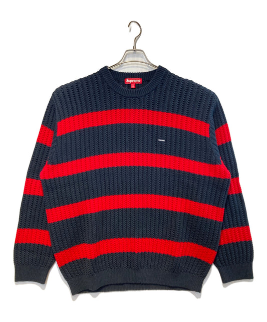 [Pre-owned] SUPREME Loose Gauge Striped Small Box Sweater