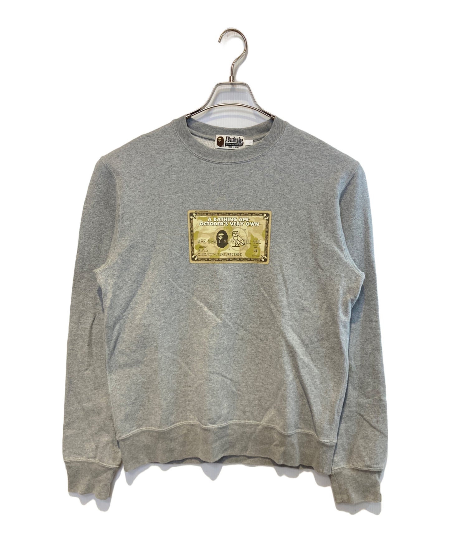 [Pre-owned] A BATHING APE OVO CARD CREWNECK (crew neck sweatshirt) 001SWH731902C