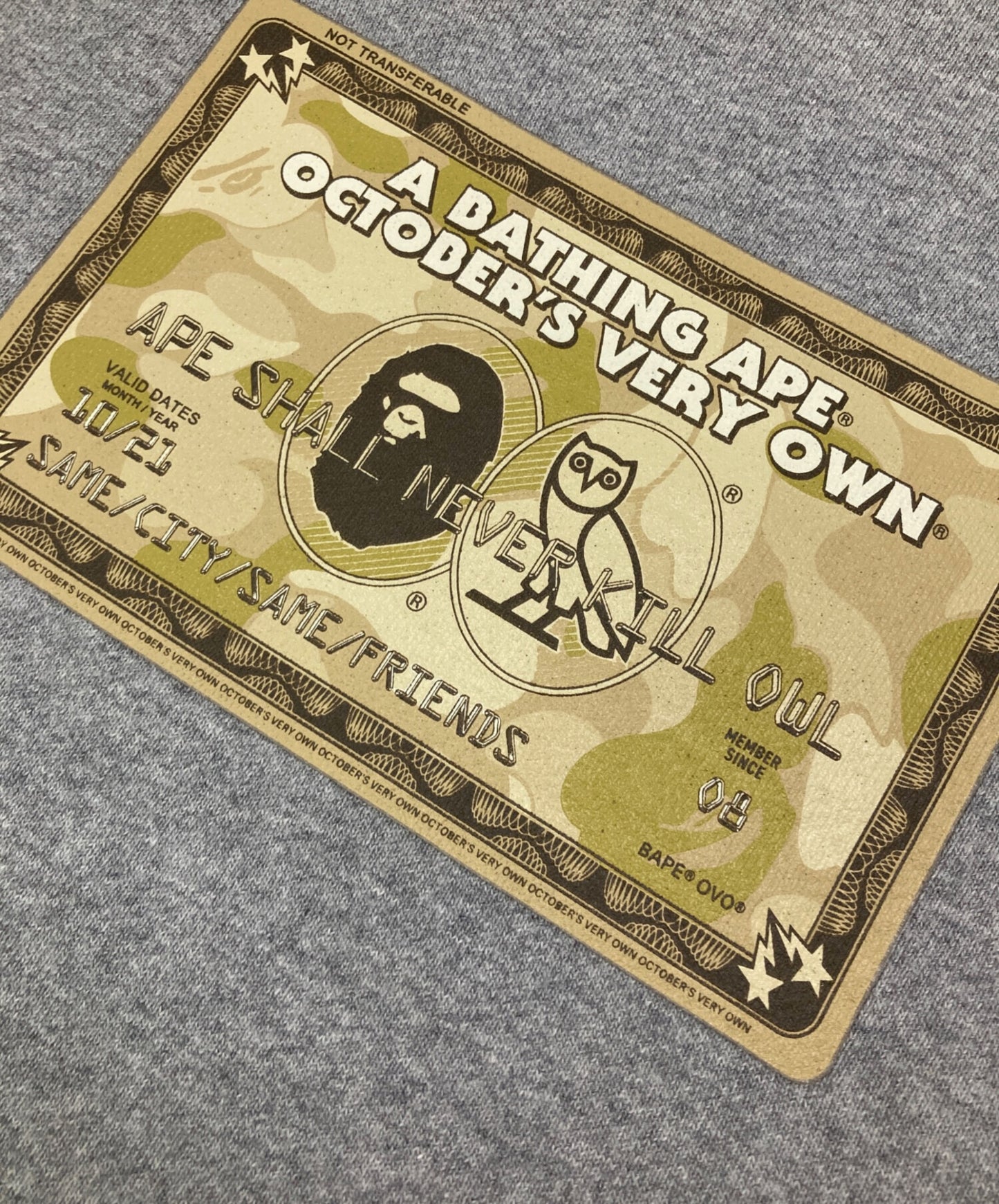 [Pre-owned] A BATHING APE OVO CARD CREWNECK (crew neck sweatshirt) 001SWH731902C