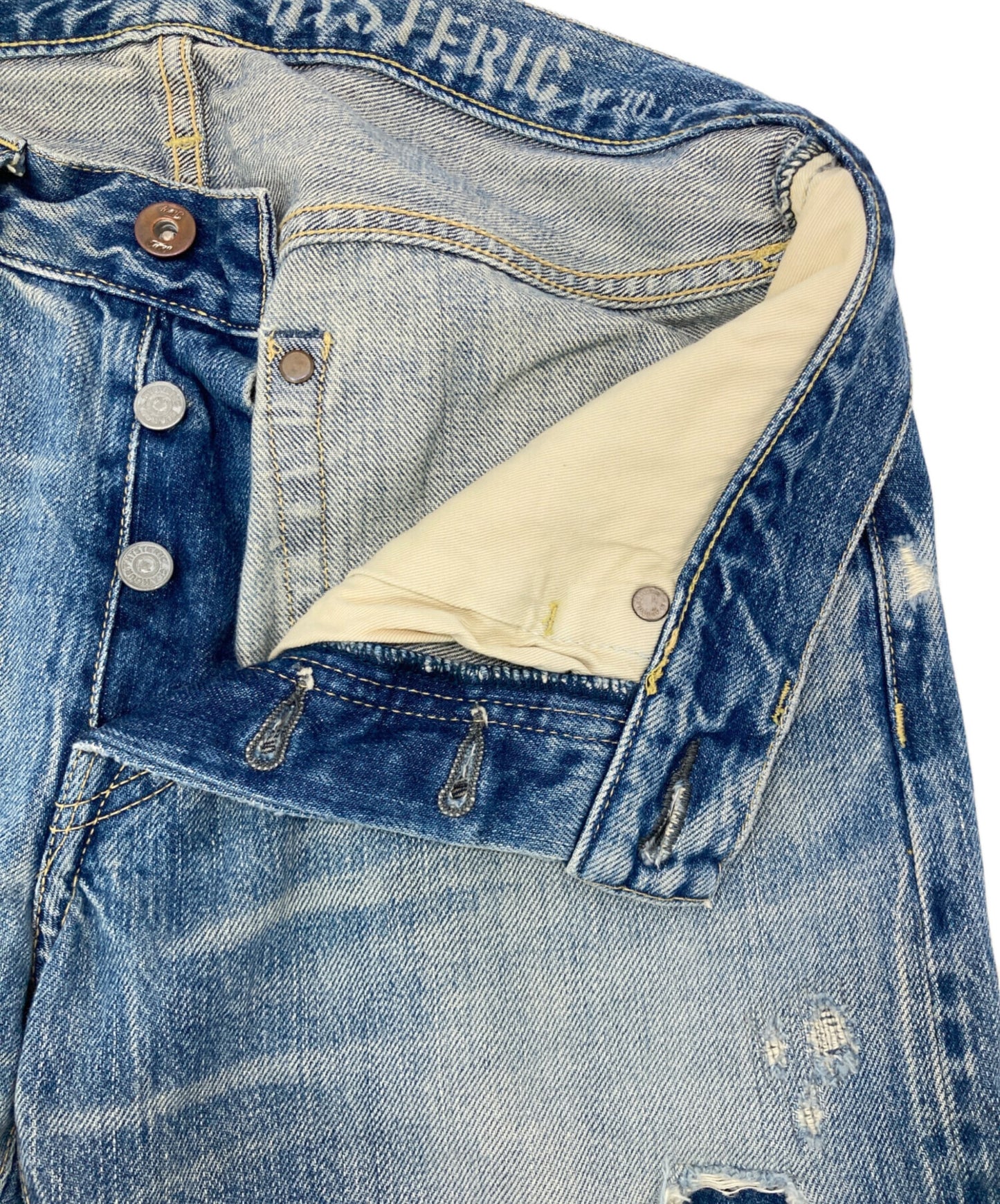 [Pre-owned] Hysteric Glamour Crash Repair Studded Denim Pants 0253AP19