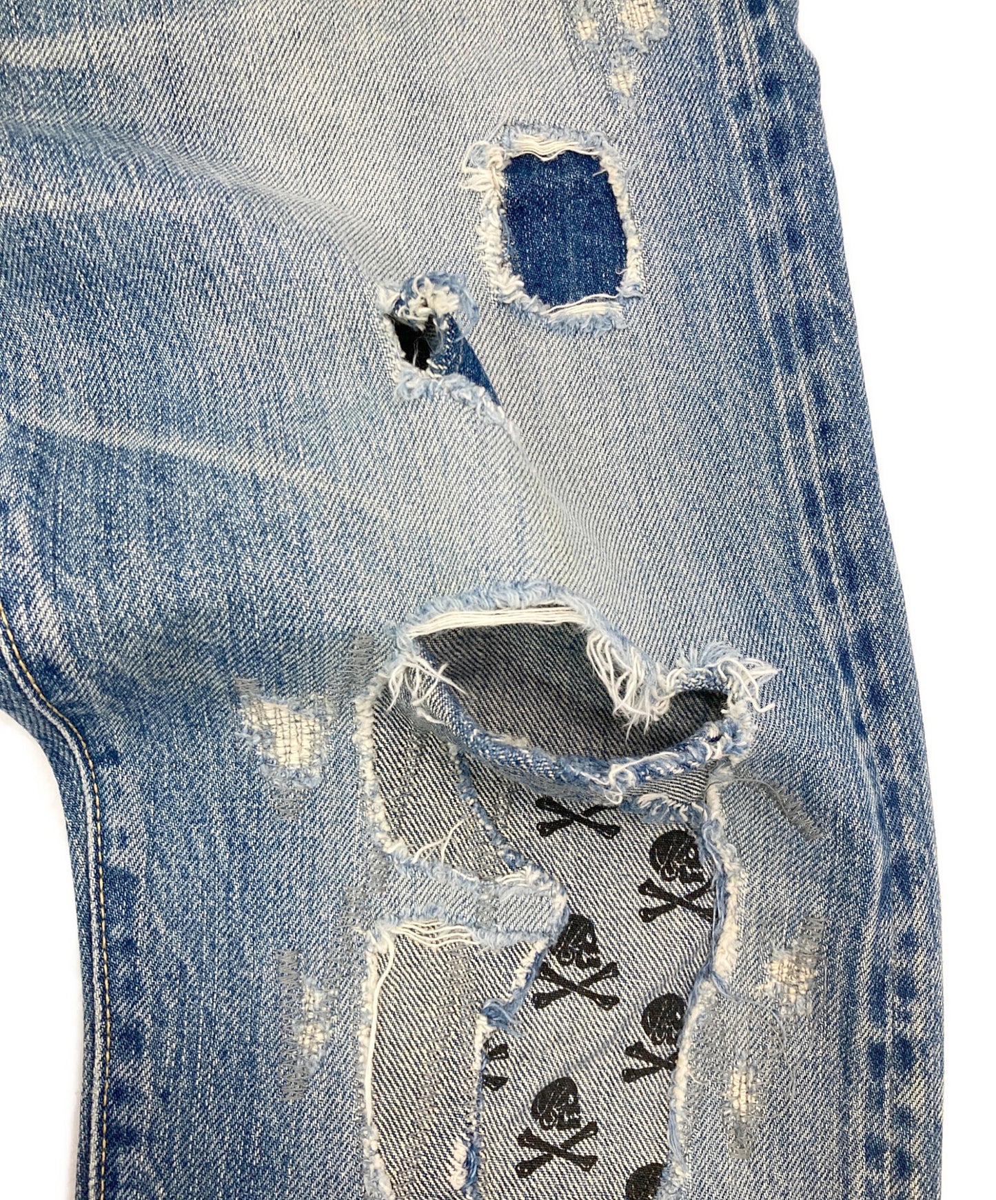 [Pre-owned] Hysteric Glamour Crash Repair Studded Denim Pants 0253AP19