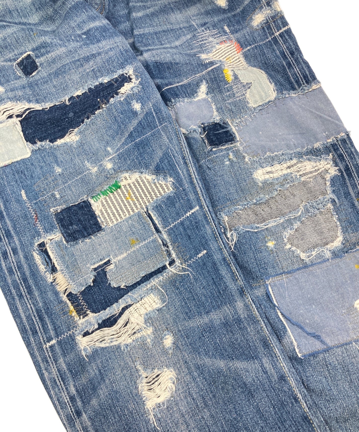 [Pre-owned] Hysteric Glamour Crash Repair Denim Pants 0243AP06