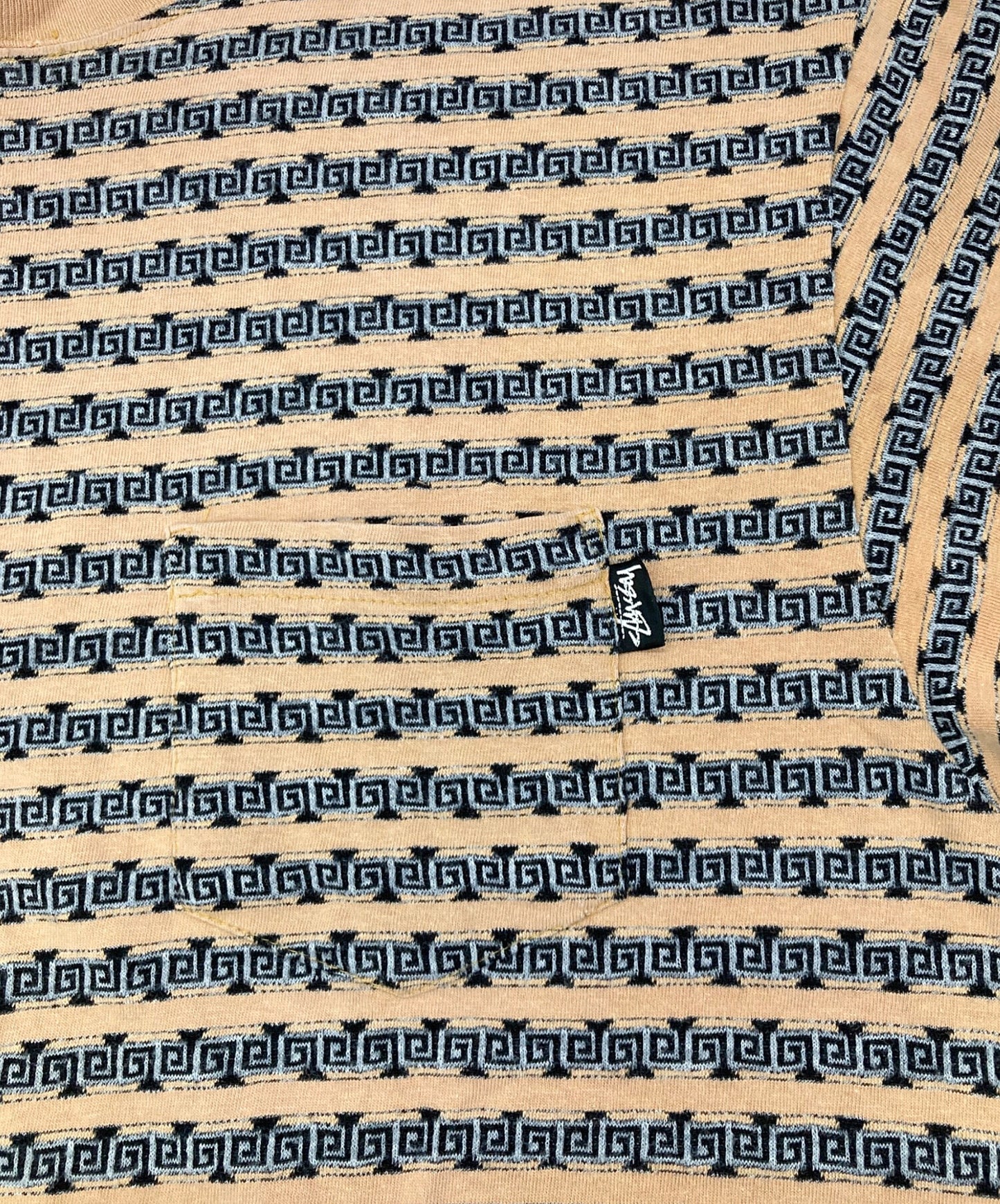 [Pre-owned] stussy crew-neck cut and sewn