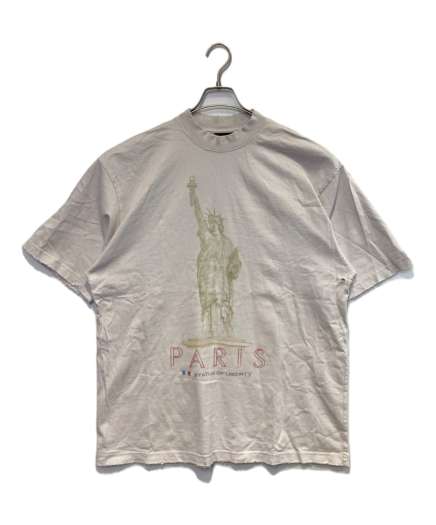 [Pre-owned] BALENCIAGA Paris Liberty Vintage-Style T-Shirt 764235 TQVR9