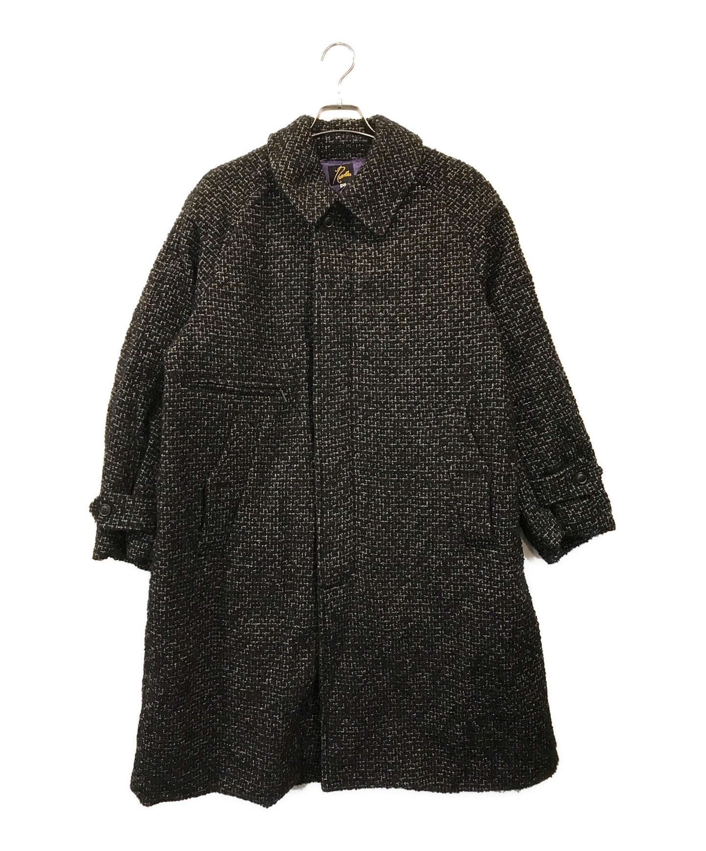 [Pre-owned] Needles Balcollar Coat -W/PE/R/N Tweed NS083