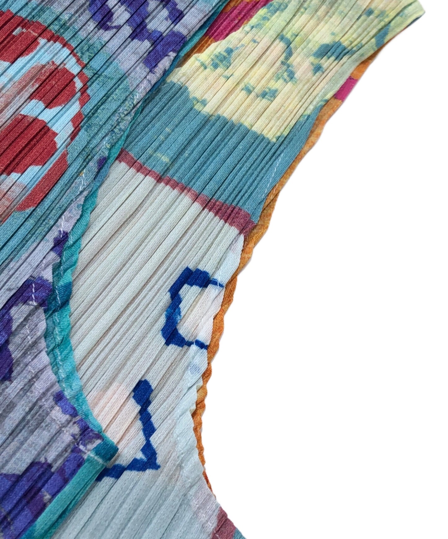 [Pre-owned] PLEATS PLEASE Sleeveless pleated blouse with all-over pattern PP12-JK411