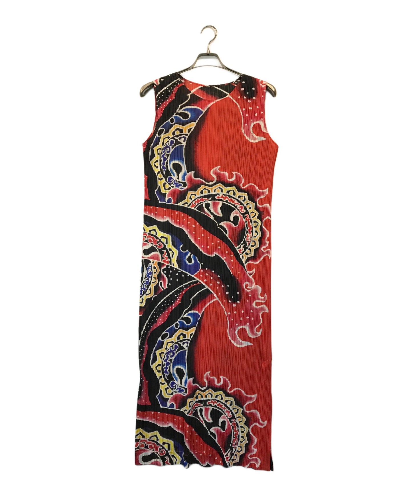 [Pre-owned] PLEATS PLEASE Nebuta Festival Pattern Sleeveless Pleated Dress PP91-JH655