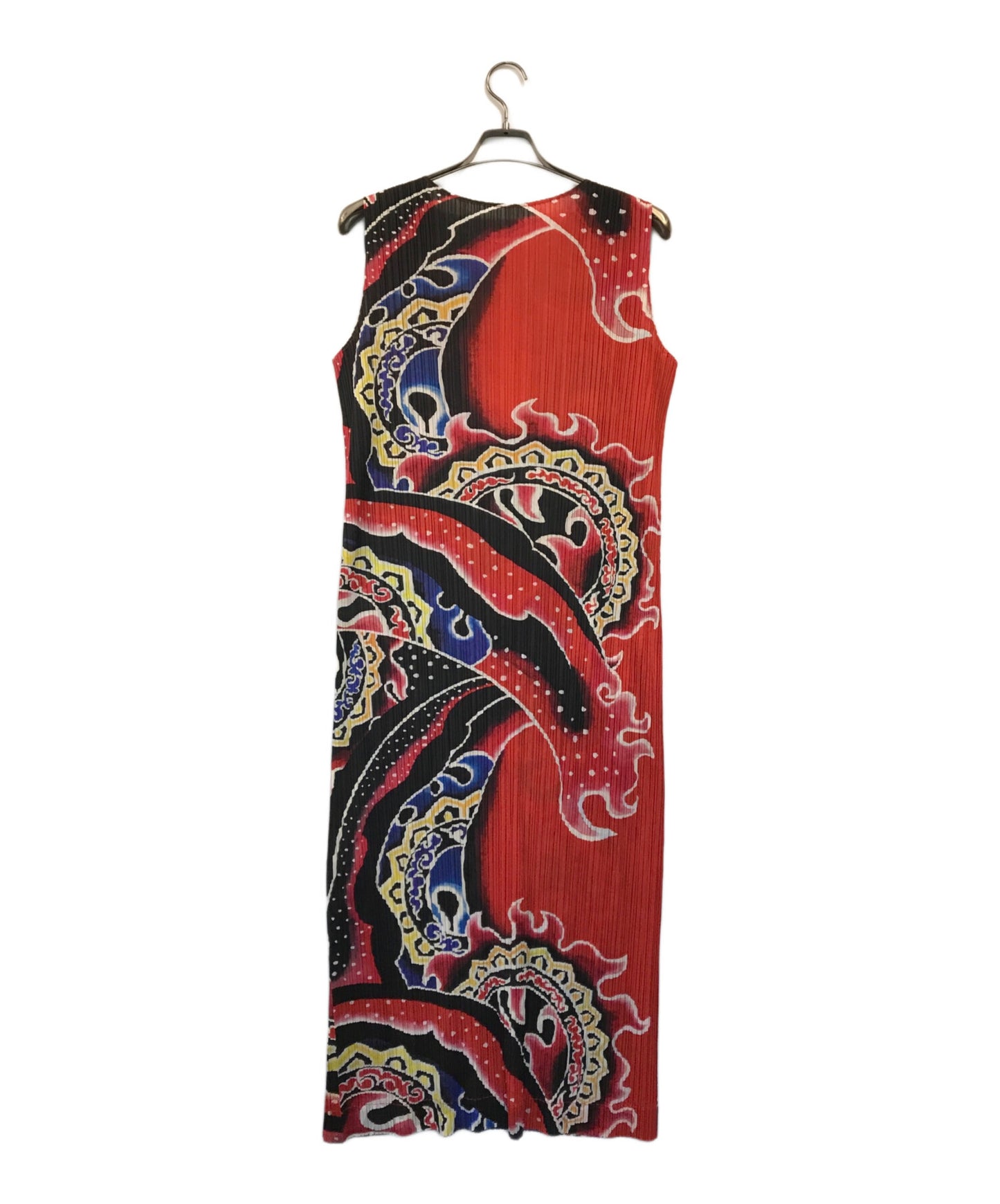 [Pre-owned] PLEATS PLEASE Nebuta Festival Pattern Sleeveless Pleated Dress PP91-JH655