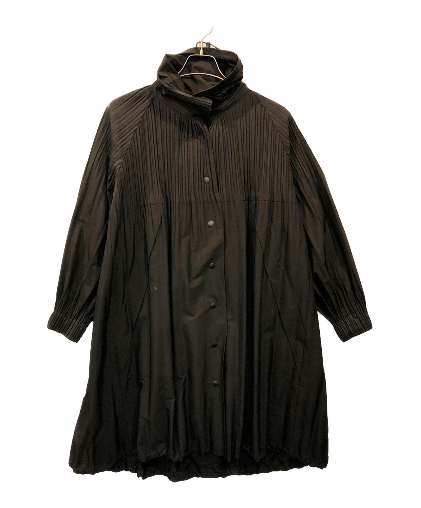 [Pre-owned] PLEATS PLEASE Long Coat with Pleats Switching PP91-ZA503