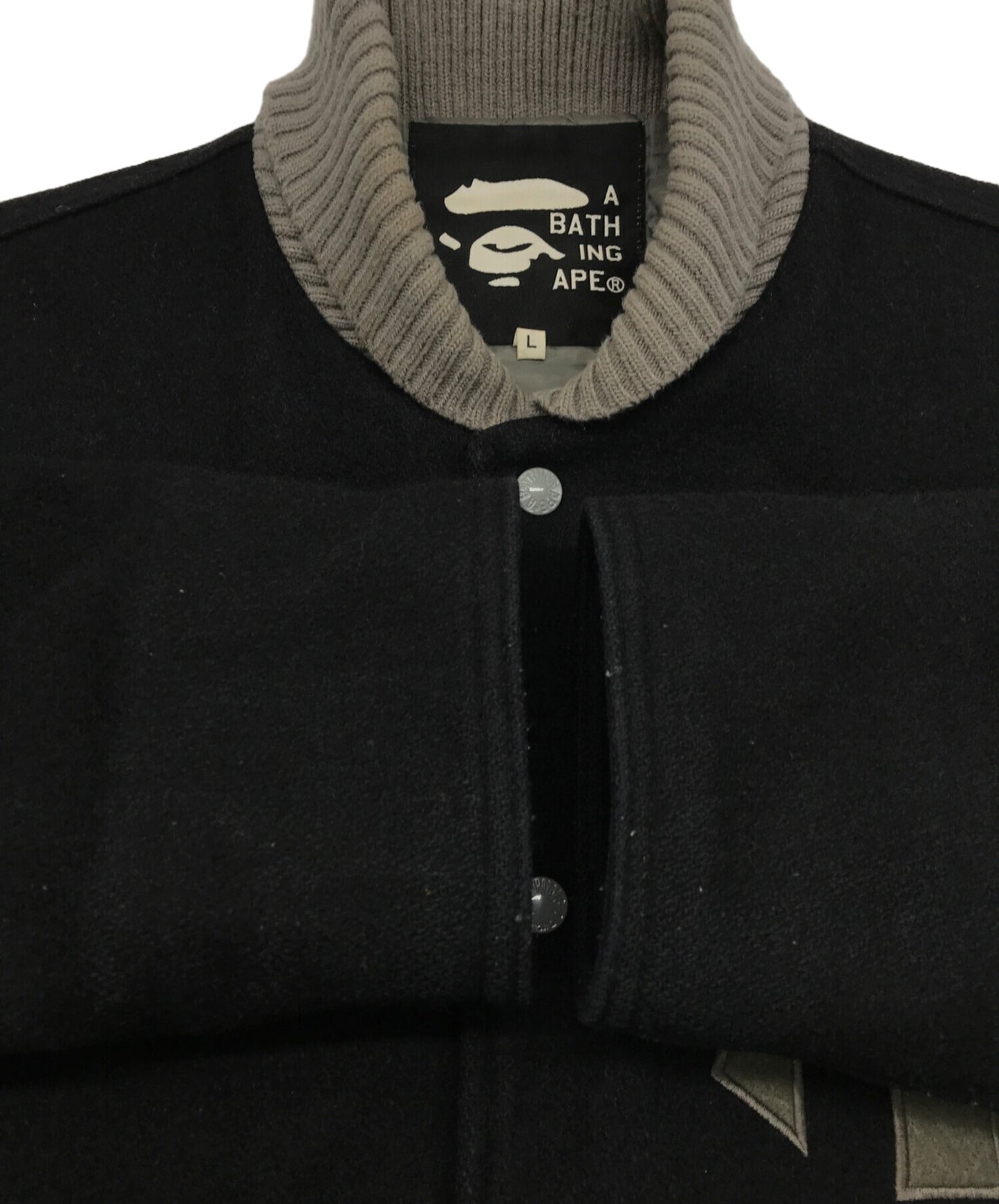 [Pre-owned] A BATHING APE Old Wool Varsity Jacket