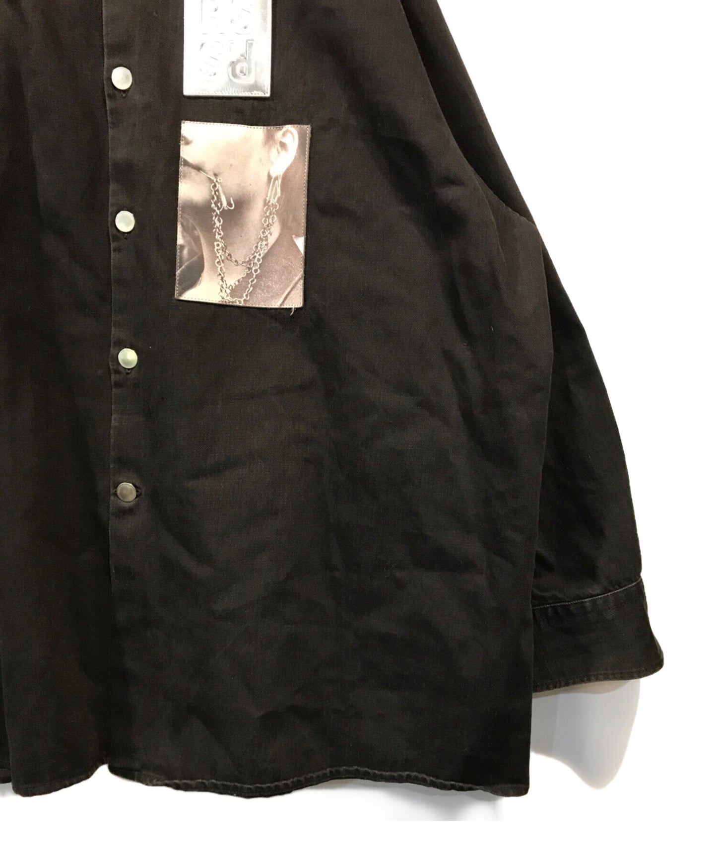 [Pre-owned] RAF SIMONS BIG FIT DENIM SHIRT with TWO PATCHES 191-248
