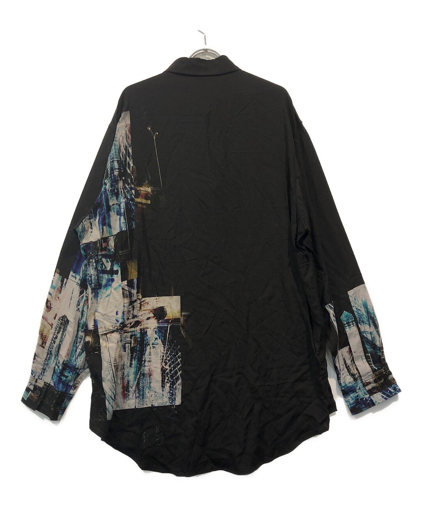 [Pre-owned] GROUND Y Graphic Rayon Shirt GF-B02-210