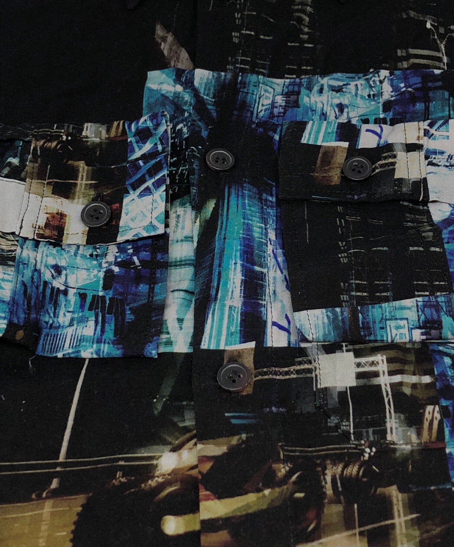 [Pre-owned] GROUND Y Graphic Rayon Shirt GF-B02-210