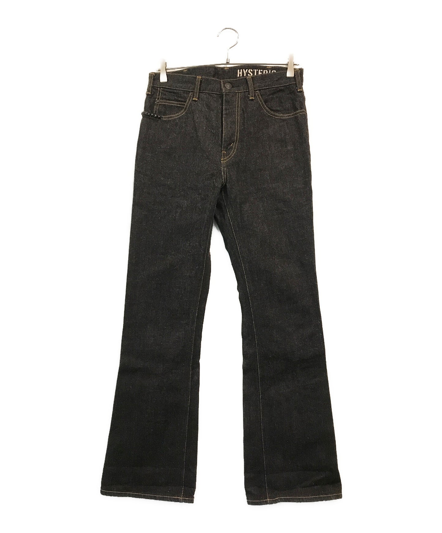 [Pre-owned] Hysteric Glamour Studded denim flared pants 02213AP22