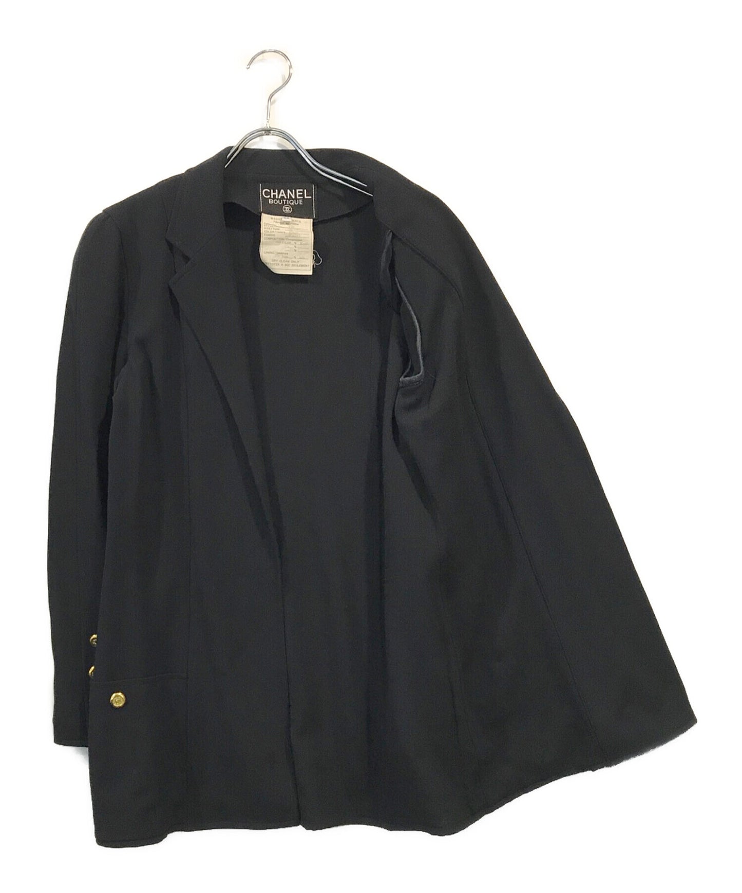 [Pre-owned] CHANEL Coco Mark Gold Button Topper Ancon Jacket U01081