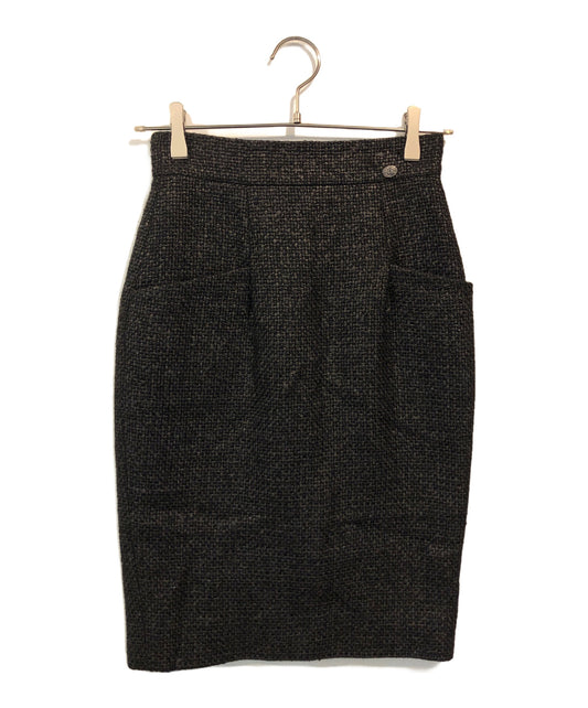 [Pre-owned] CHANEL Waist Coco Mark Tweed Skirt P47766V28565