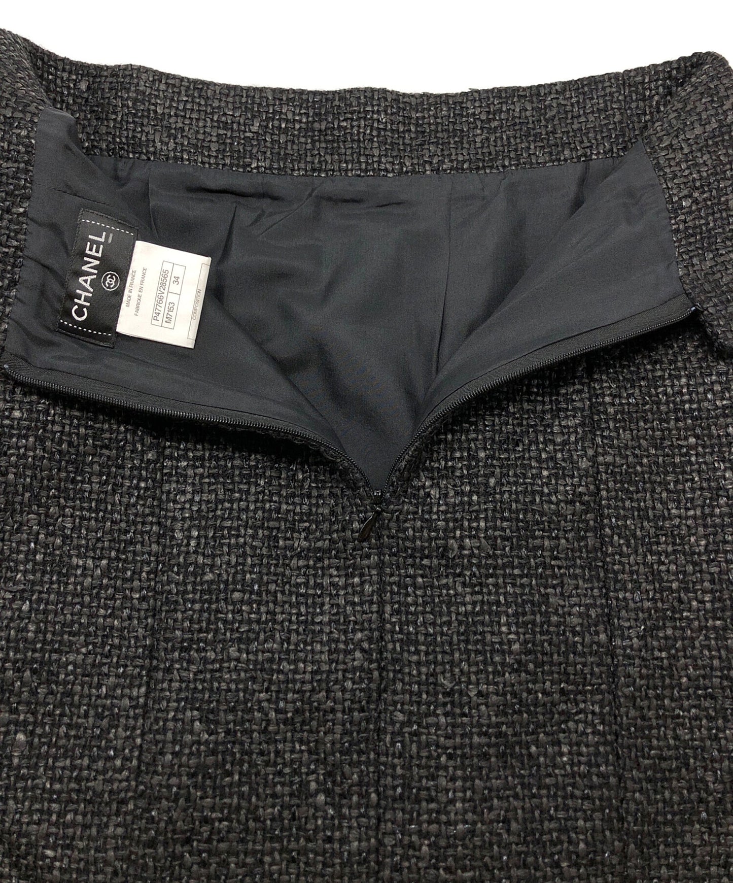 [Pre-owned] CHANEL Waist Coco Mark Tweed Skirt P47766V28565