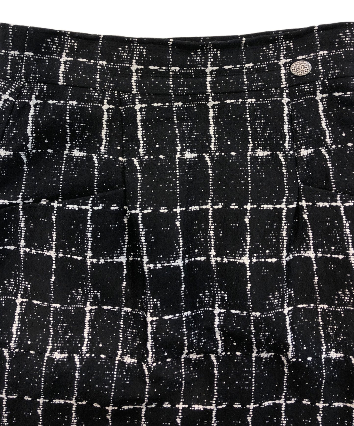 [Pre-owned] CHANEL Coco Mark Plate Tweed Skirt P47766V34876